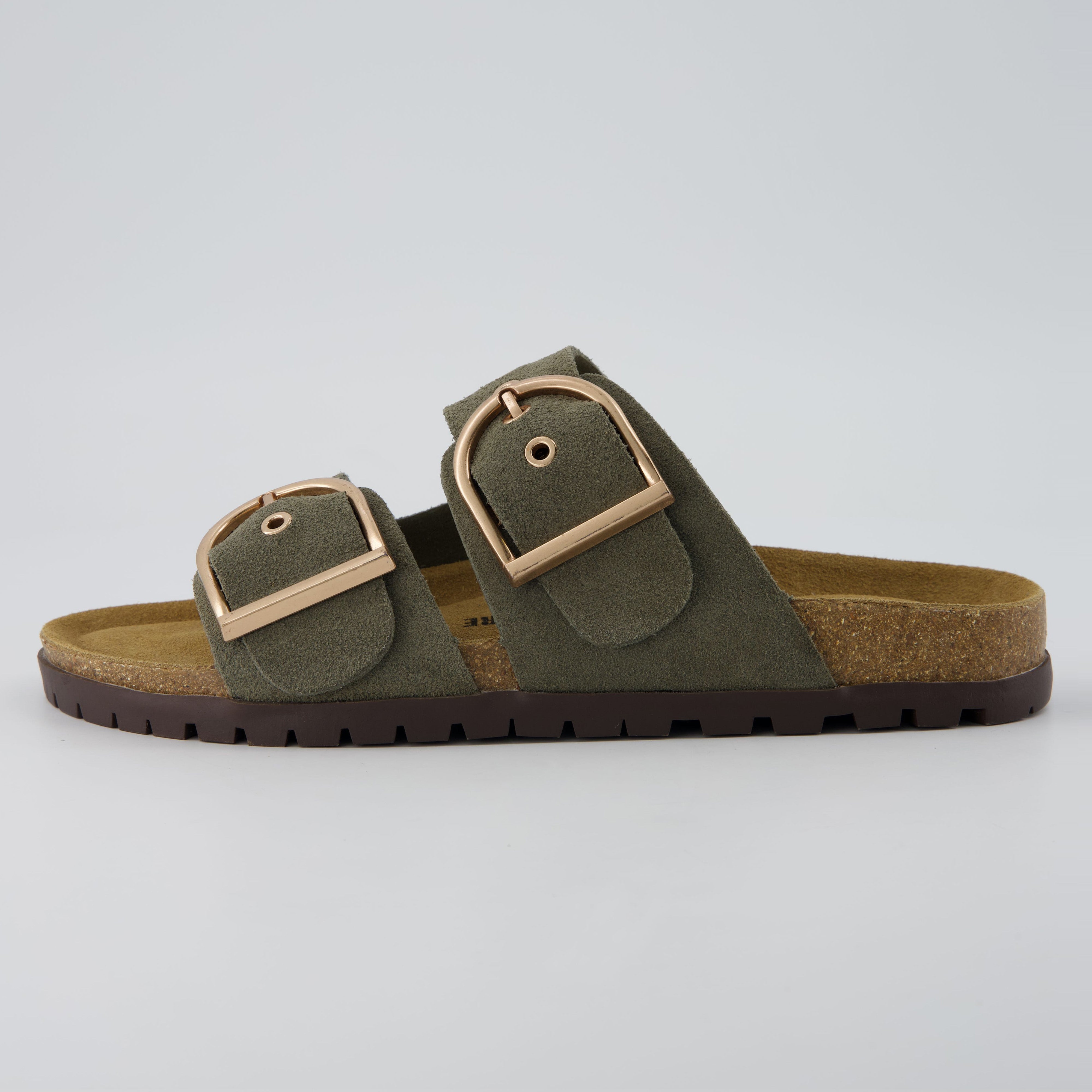Brook Cork Footbed Sandal Khaki