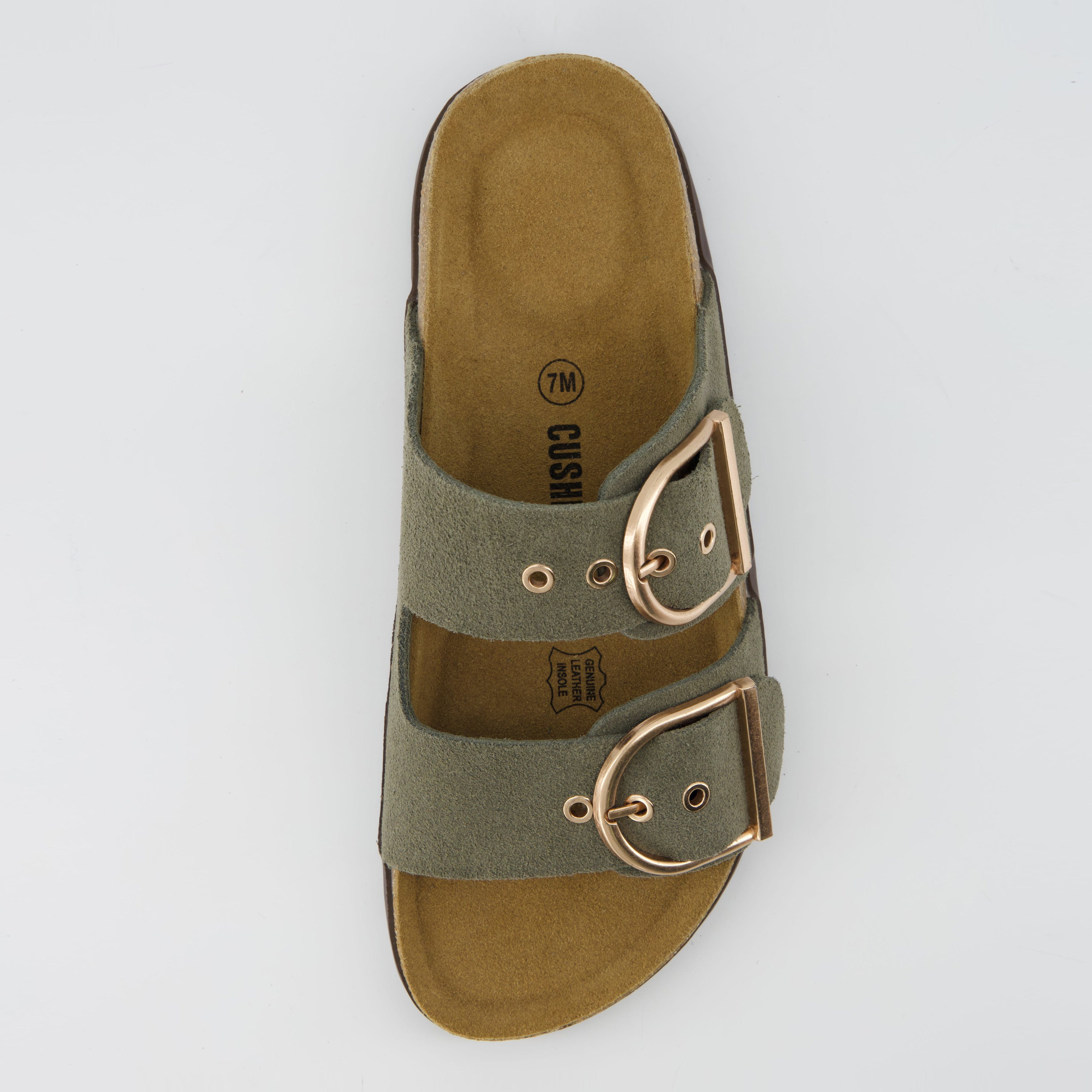 Brook Cork Footbed Sandal Khaki