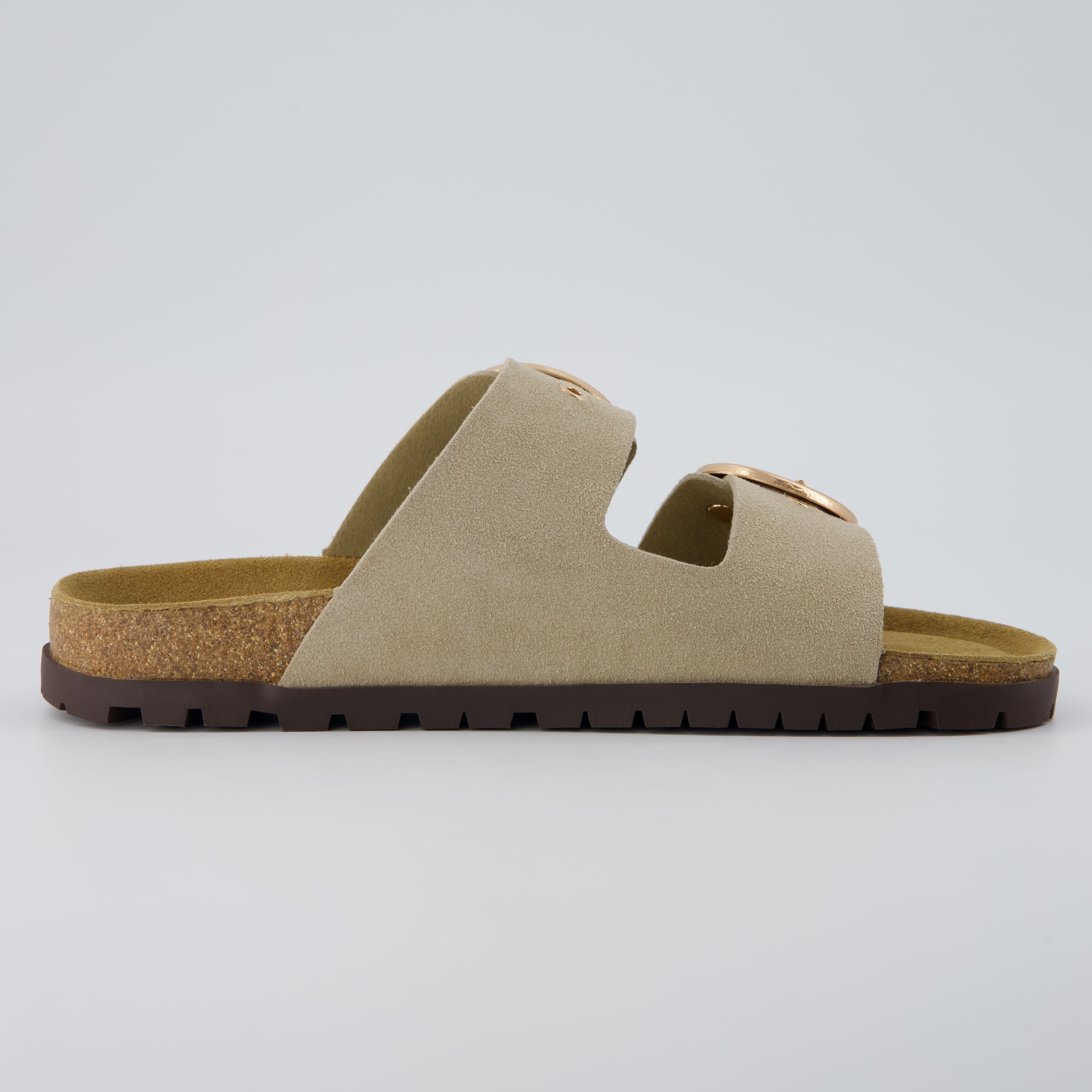 Brook Cork Footbed Sandal Stone