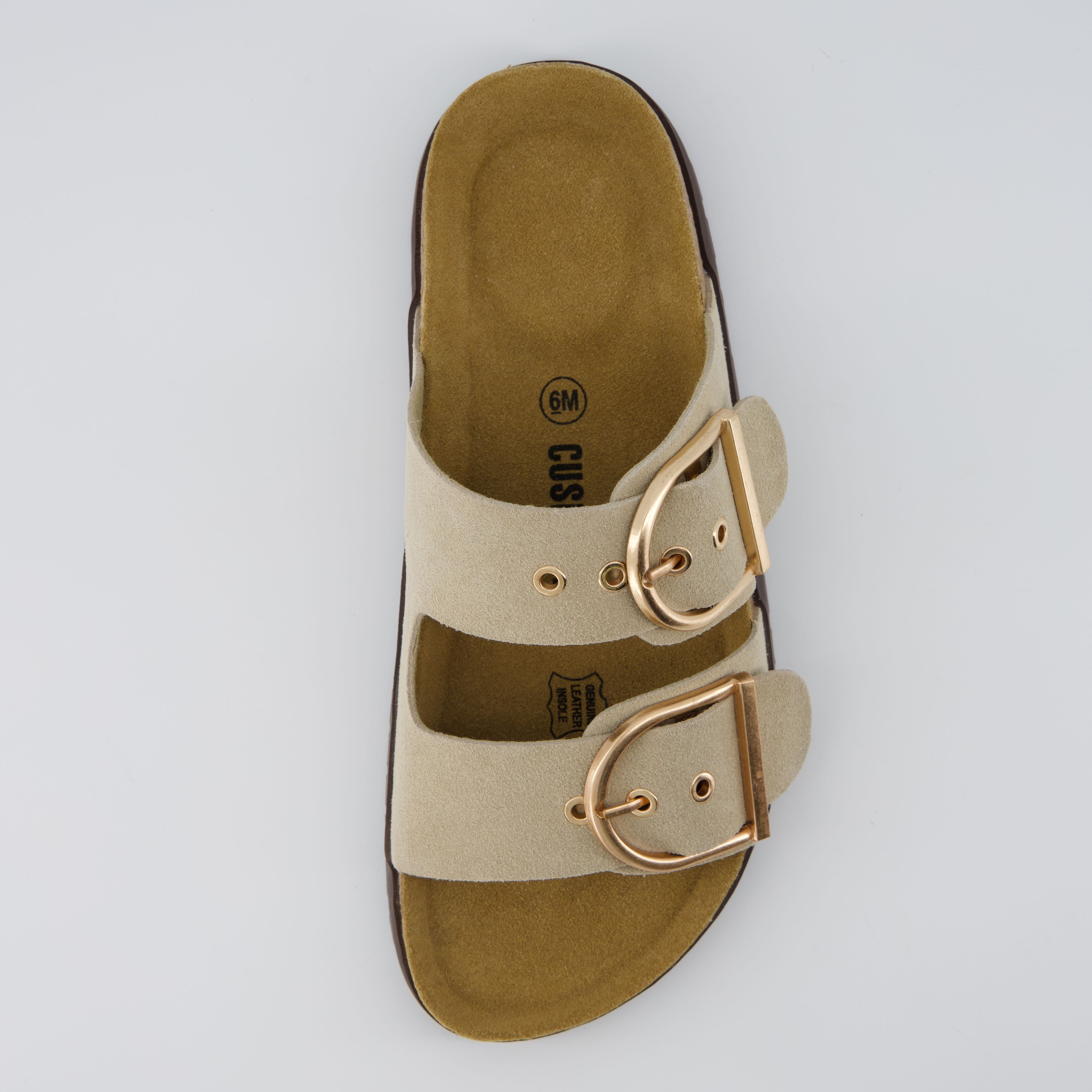Brook Cork Footbed Sandal Stone