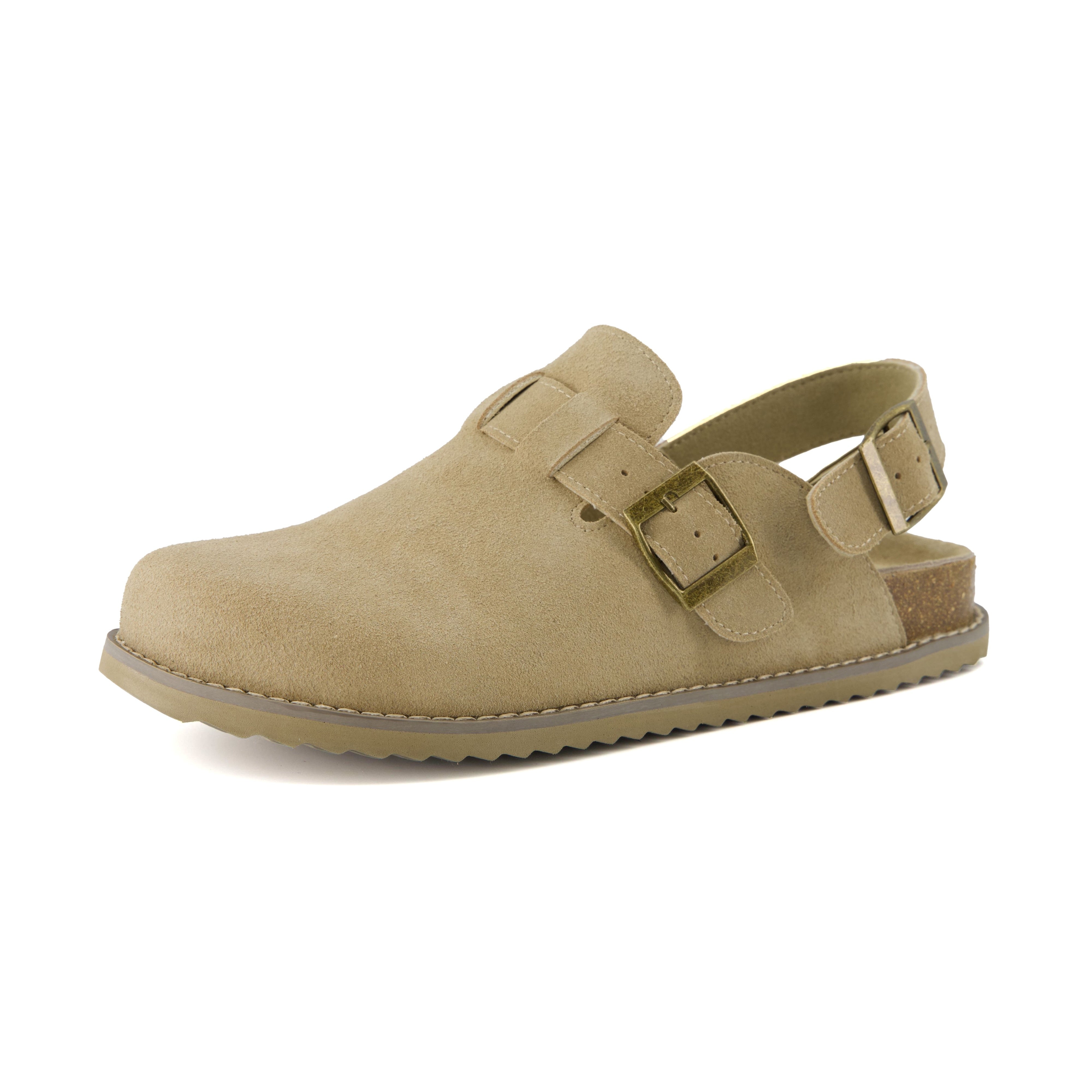 Brooklyn Suede Womens Slides Biscuit
