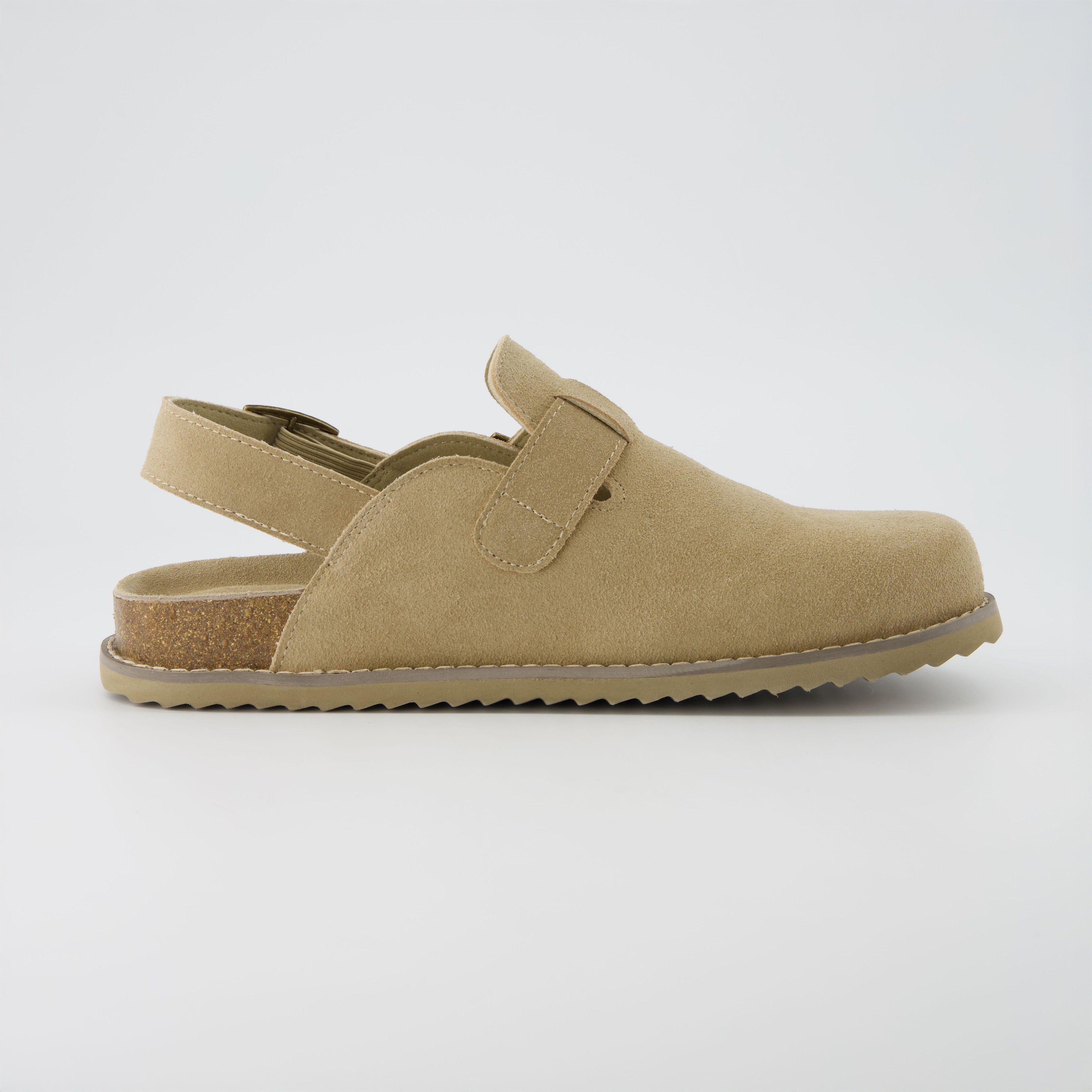 Brooklyn Suede Womens Slides Biscuit