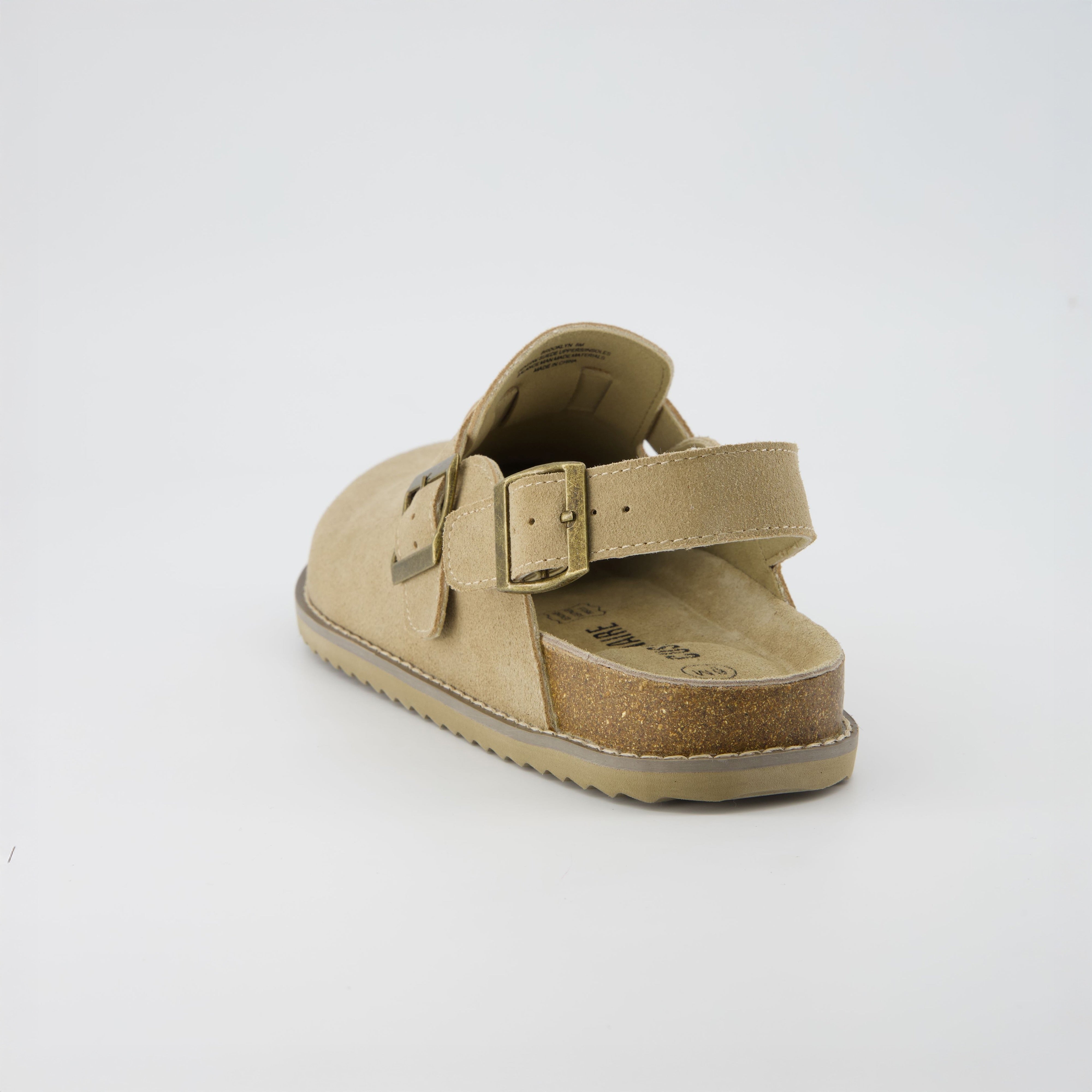 Brooklyn Suede Womens Slides Biscuit