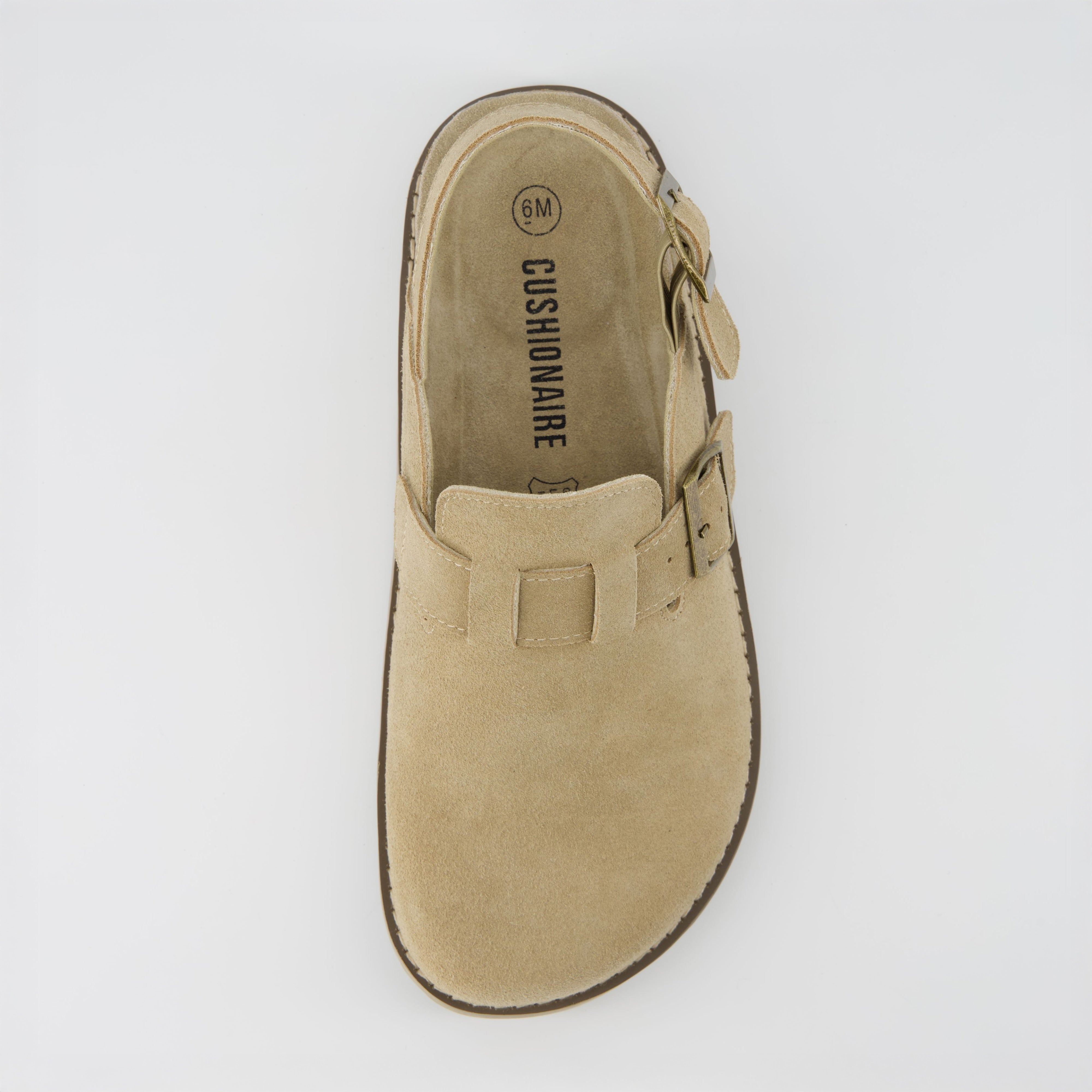 Brooklyn Suede Womens Slides Biscuit