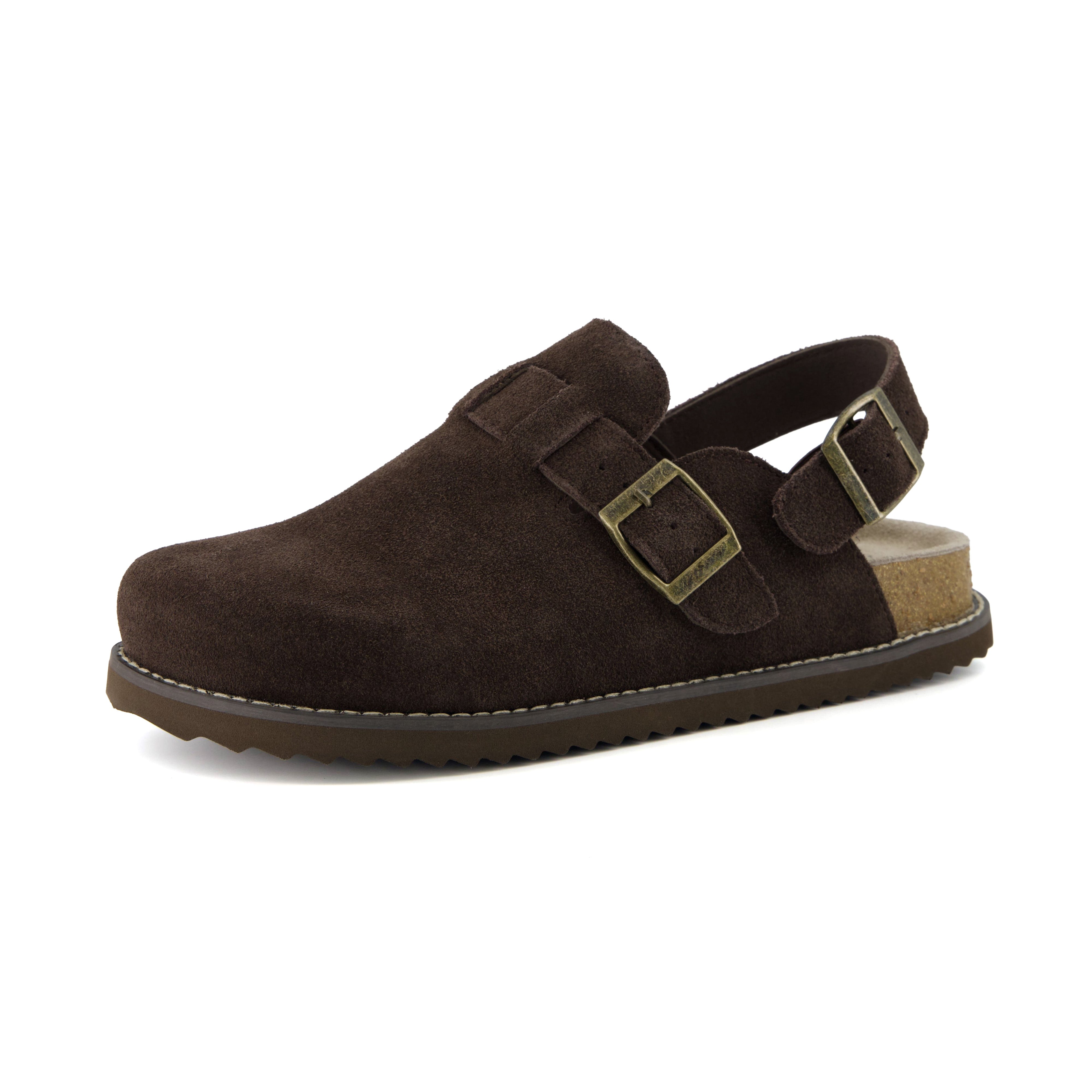Brooklyn Suede Womens Slides Chocolate