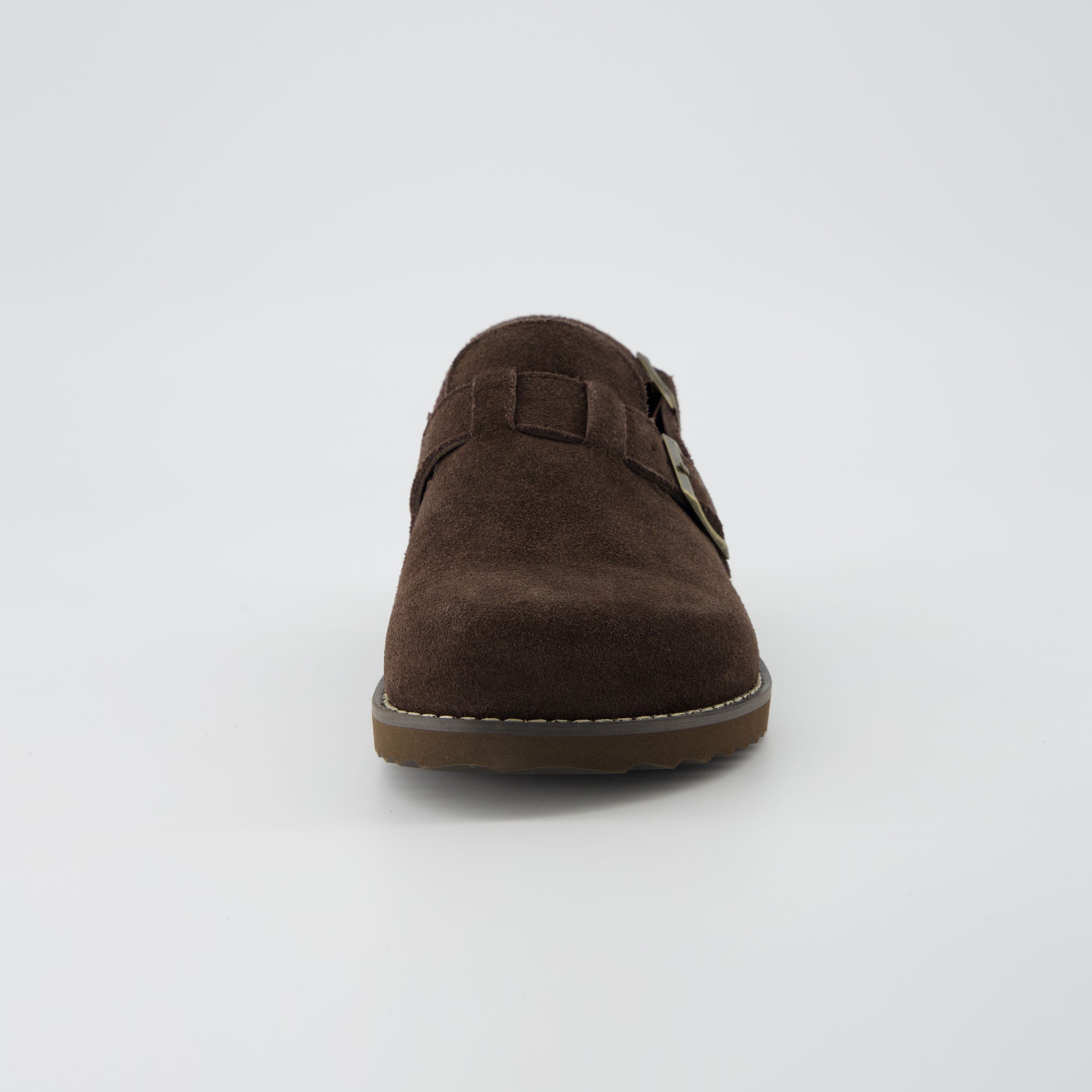 Brooklyn Suede Womens Slides Chocolate