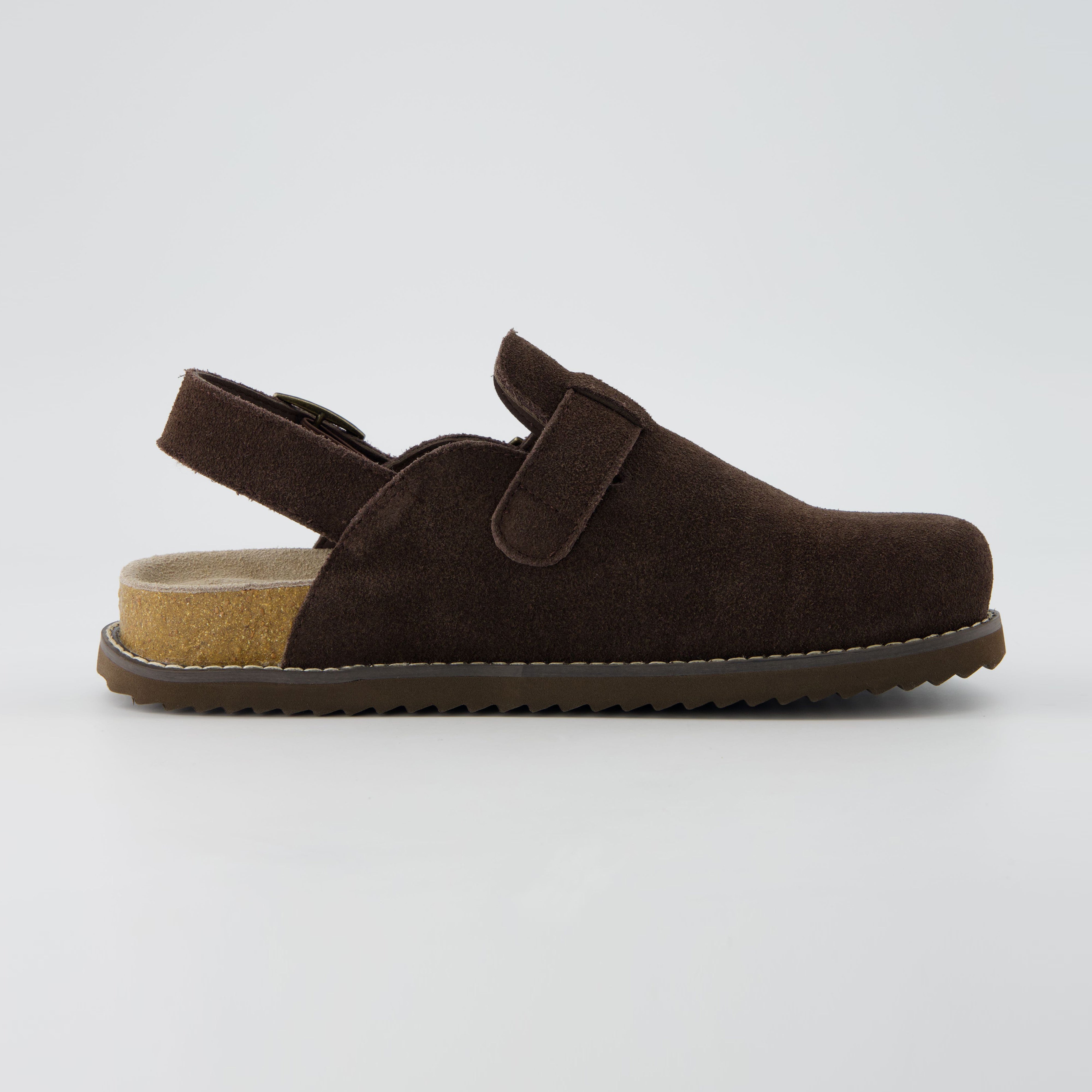 Brooklyn Suede Womens Slides Chocolate