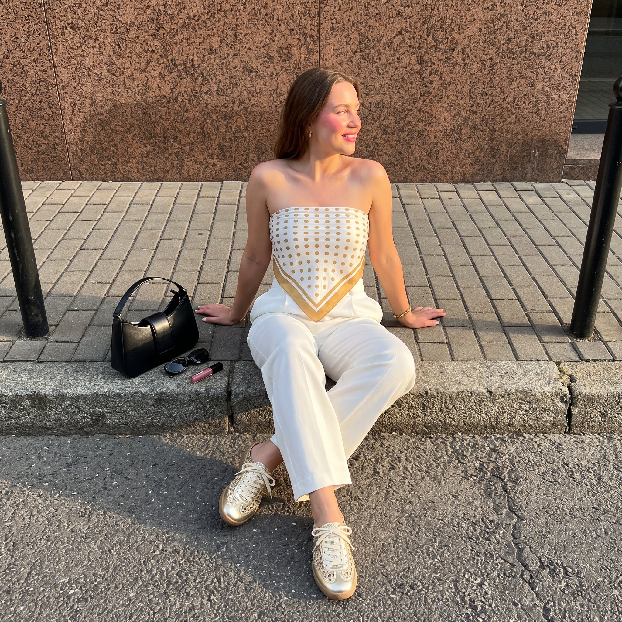 Buffy Woven Sneaker Mules Gold