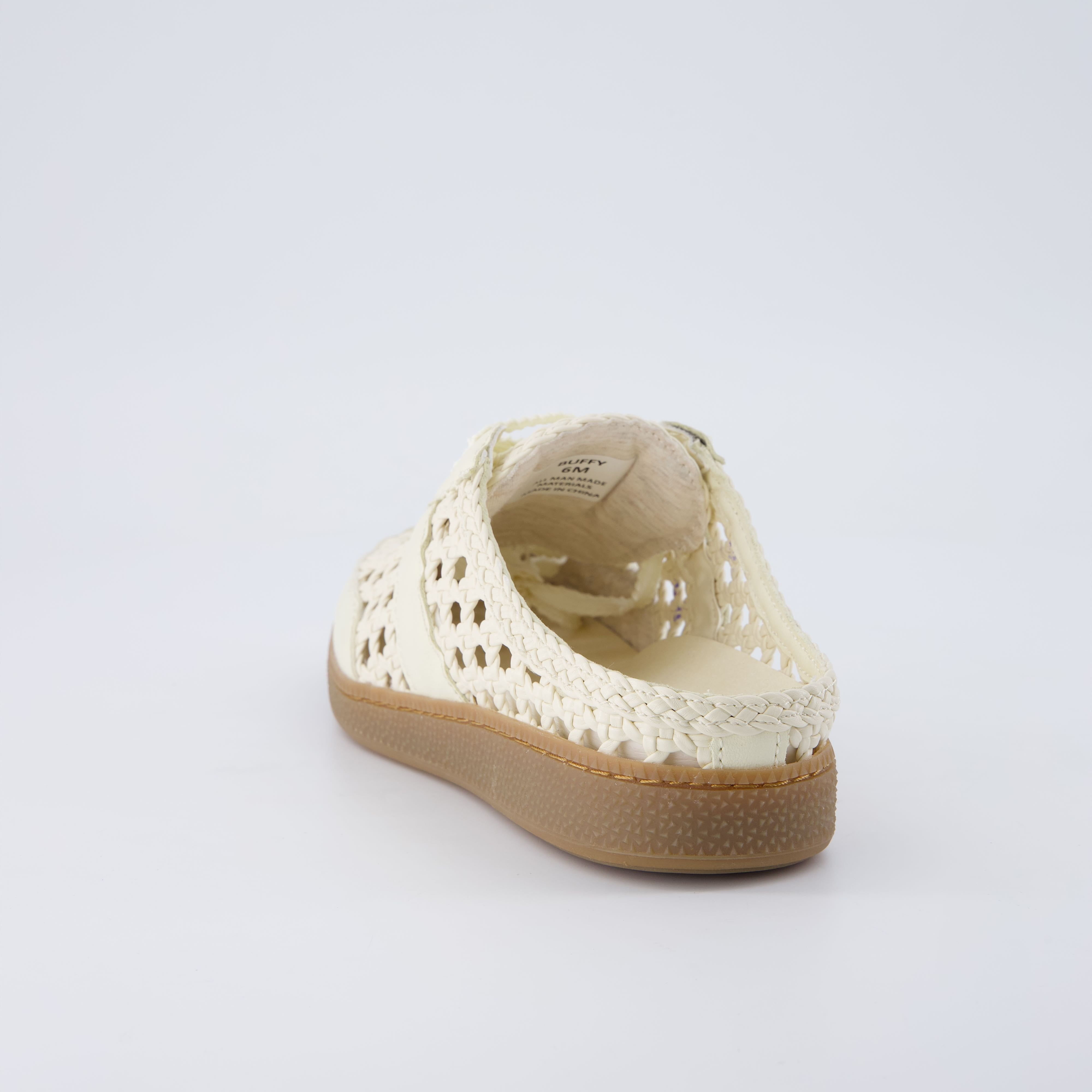 Buffy Woven Sneaker Mules Ivory