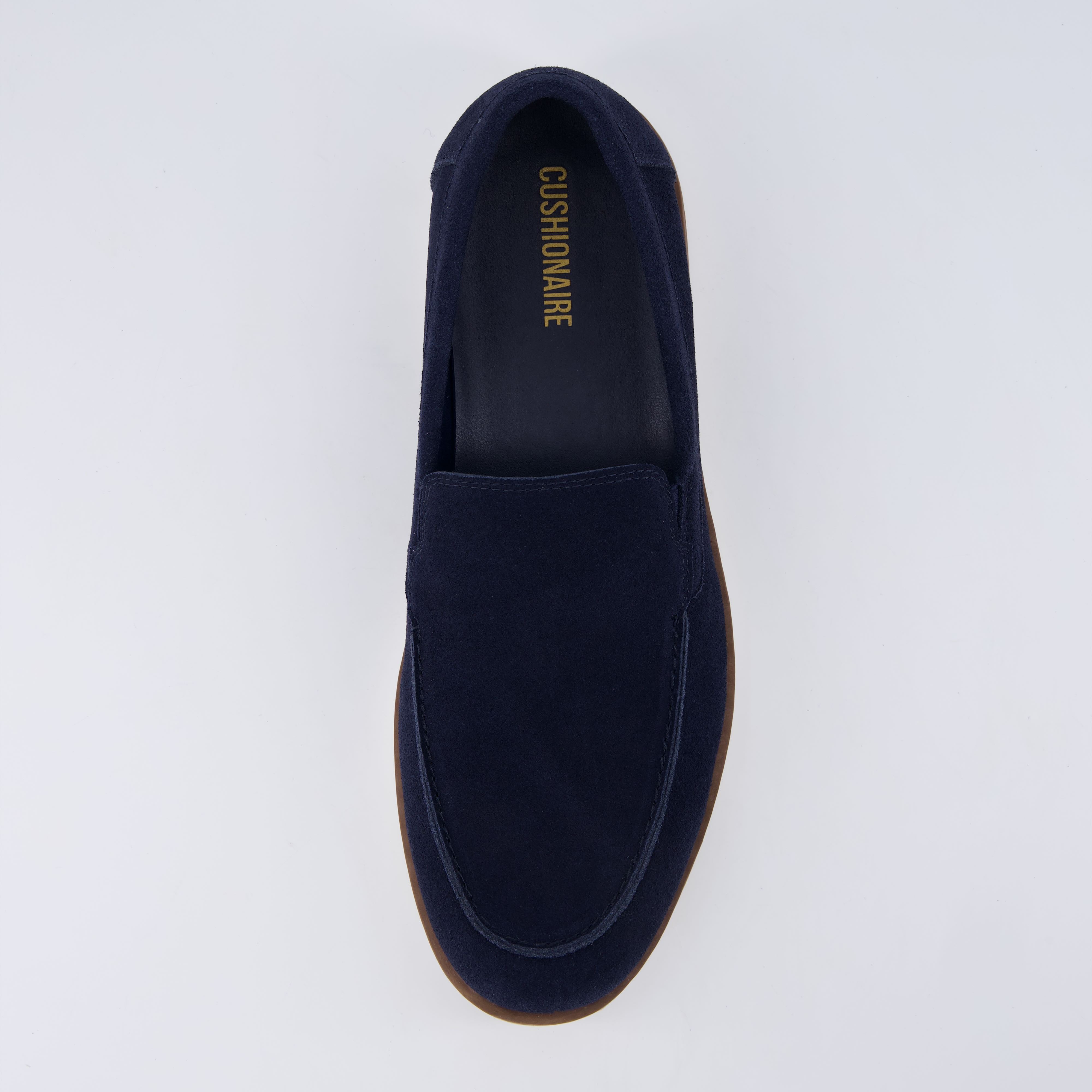 Caden Genuine Suede Penny Loafers BLUE Medium