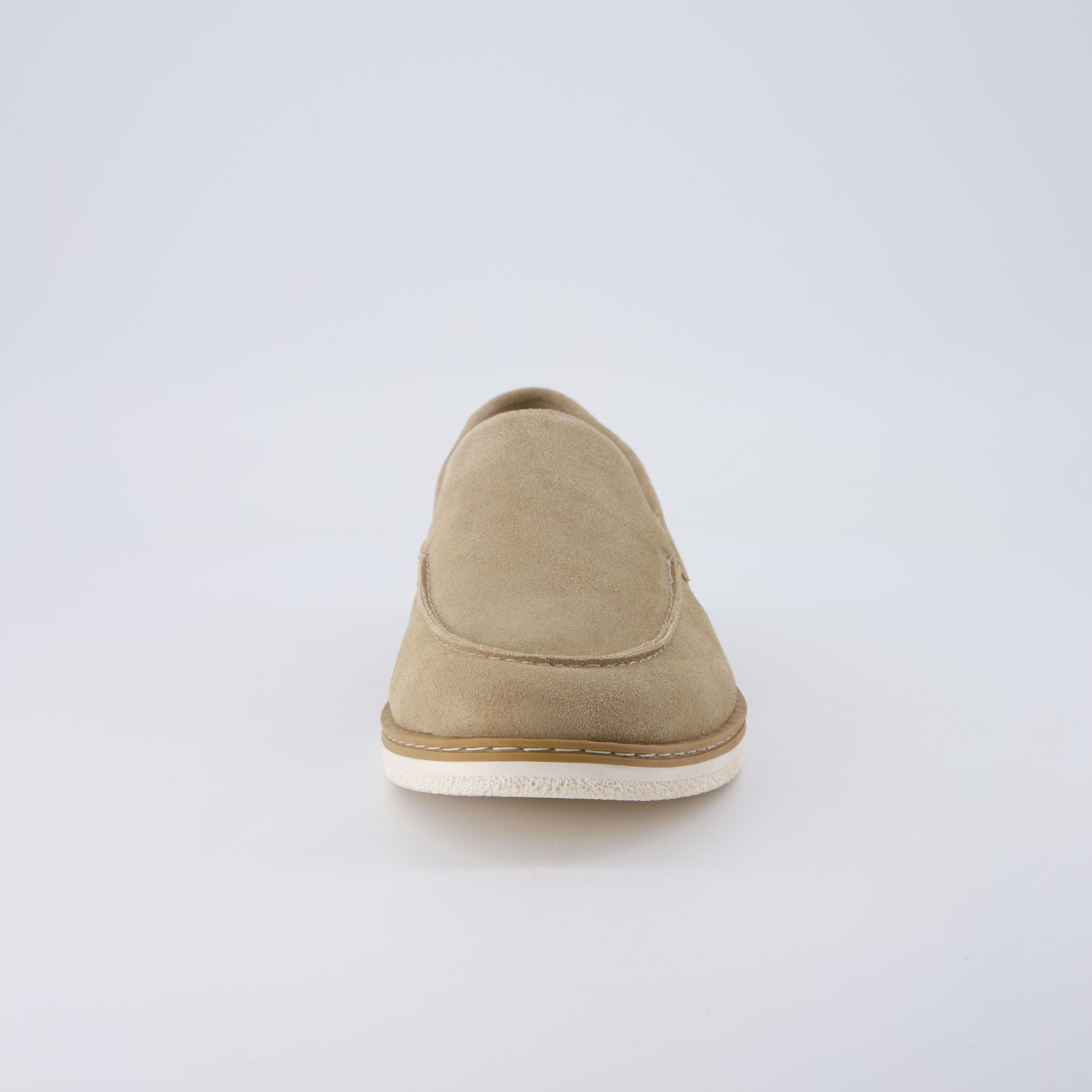 Caden Genuine Suede Penny Loafers TAN Medium