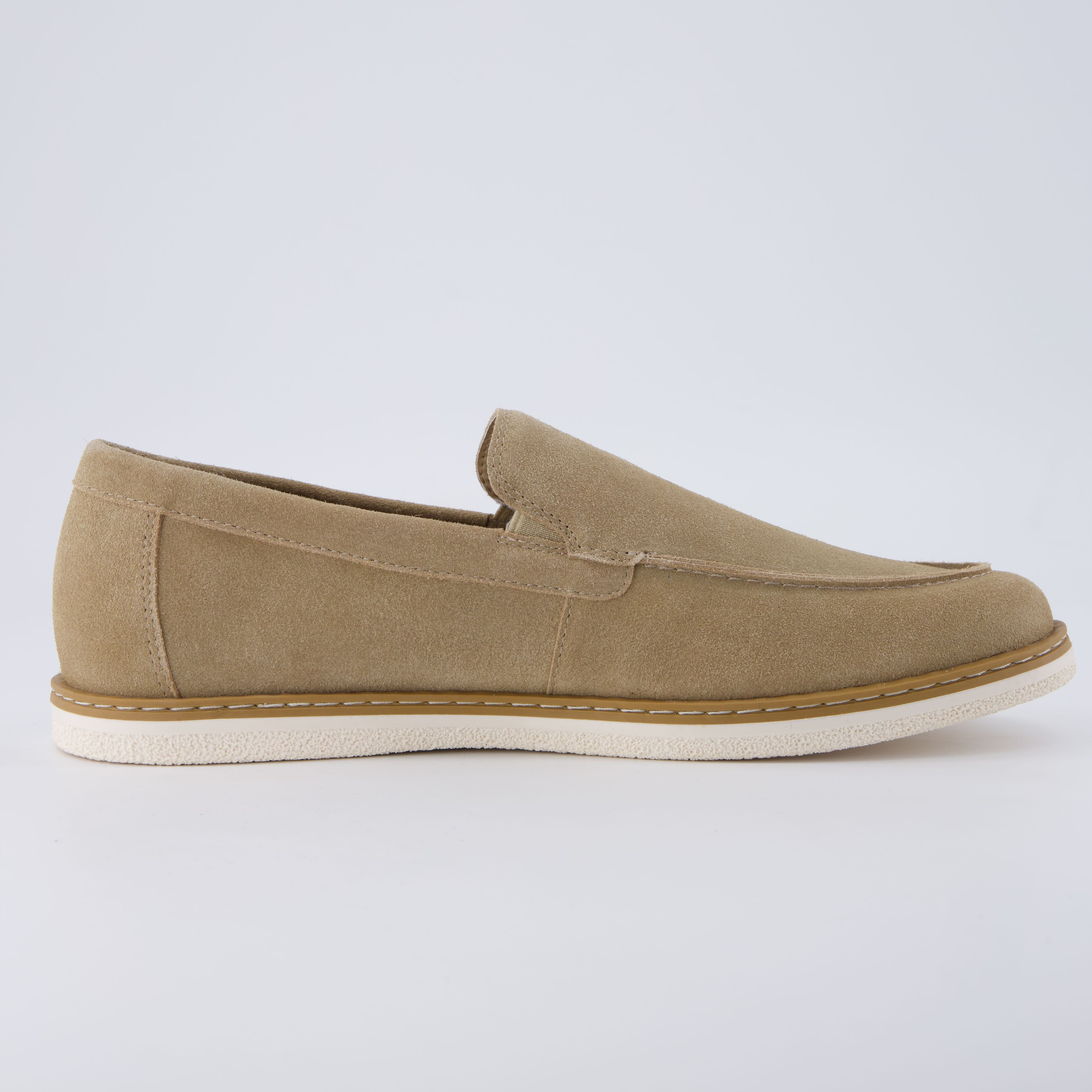 Caden Genuine Suede Penny Loafers TAN Medium
