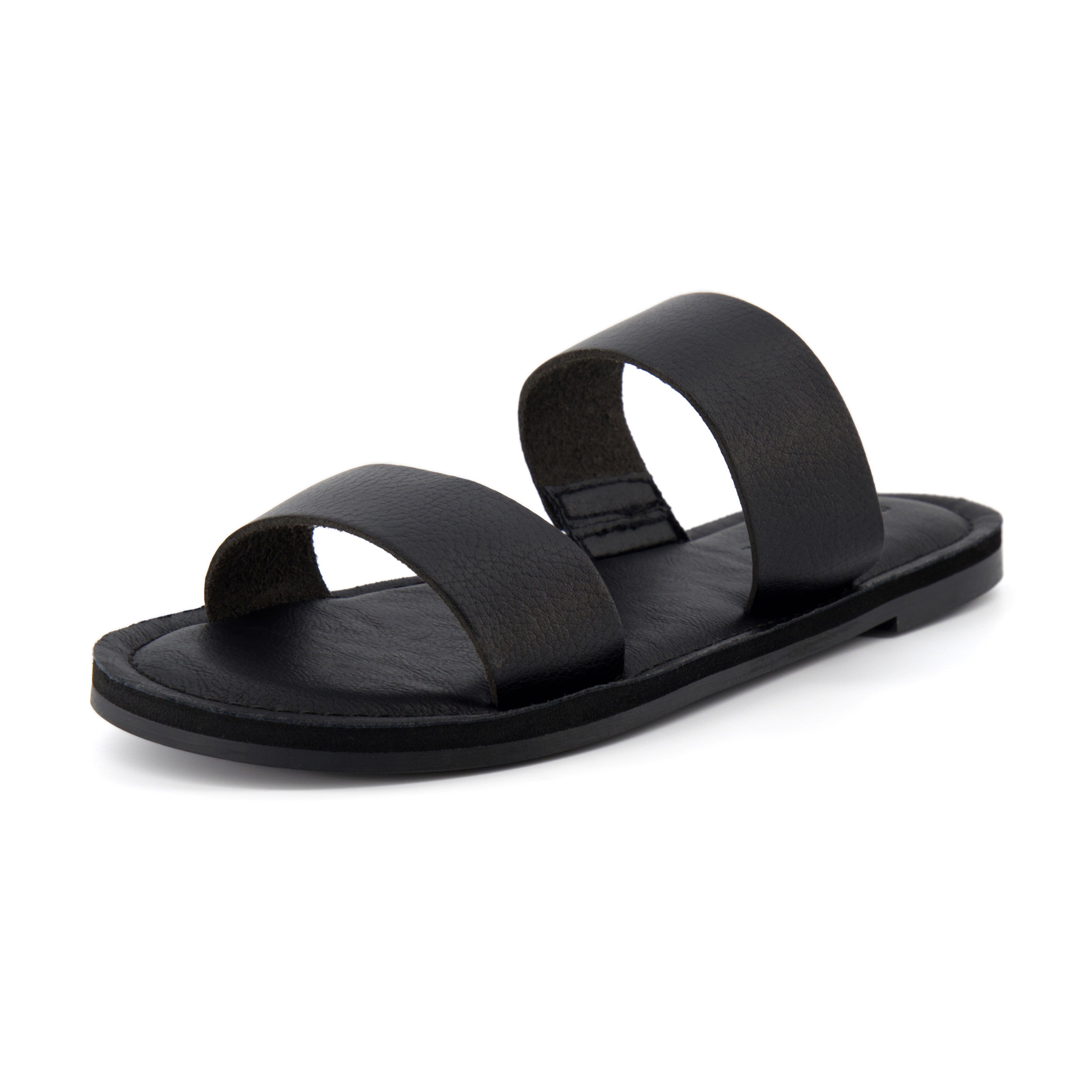 Calico Two Band Slide Sandal Black