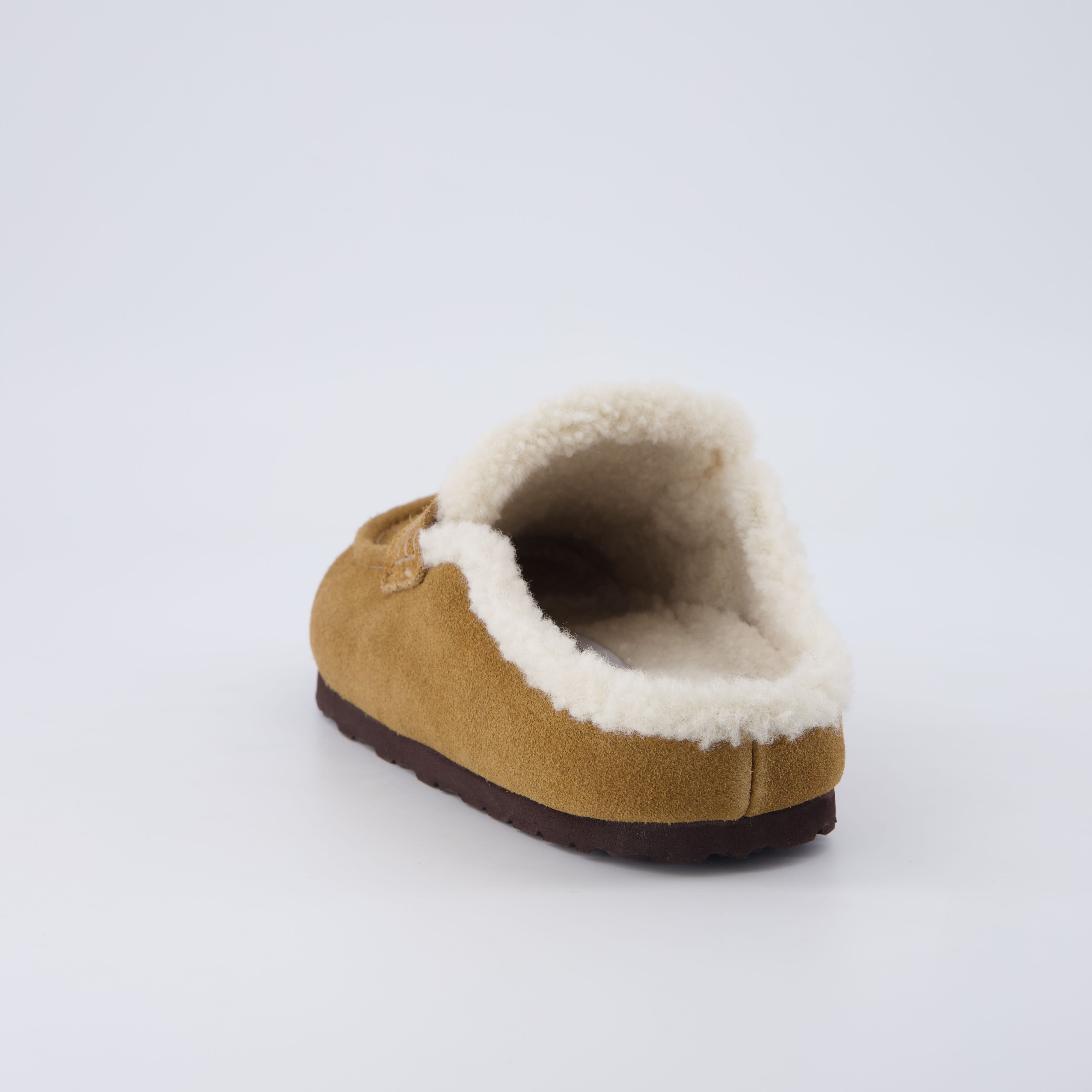 Casey Genuine Suede Moccasin Slippers Camel