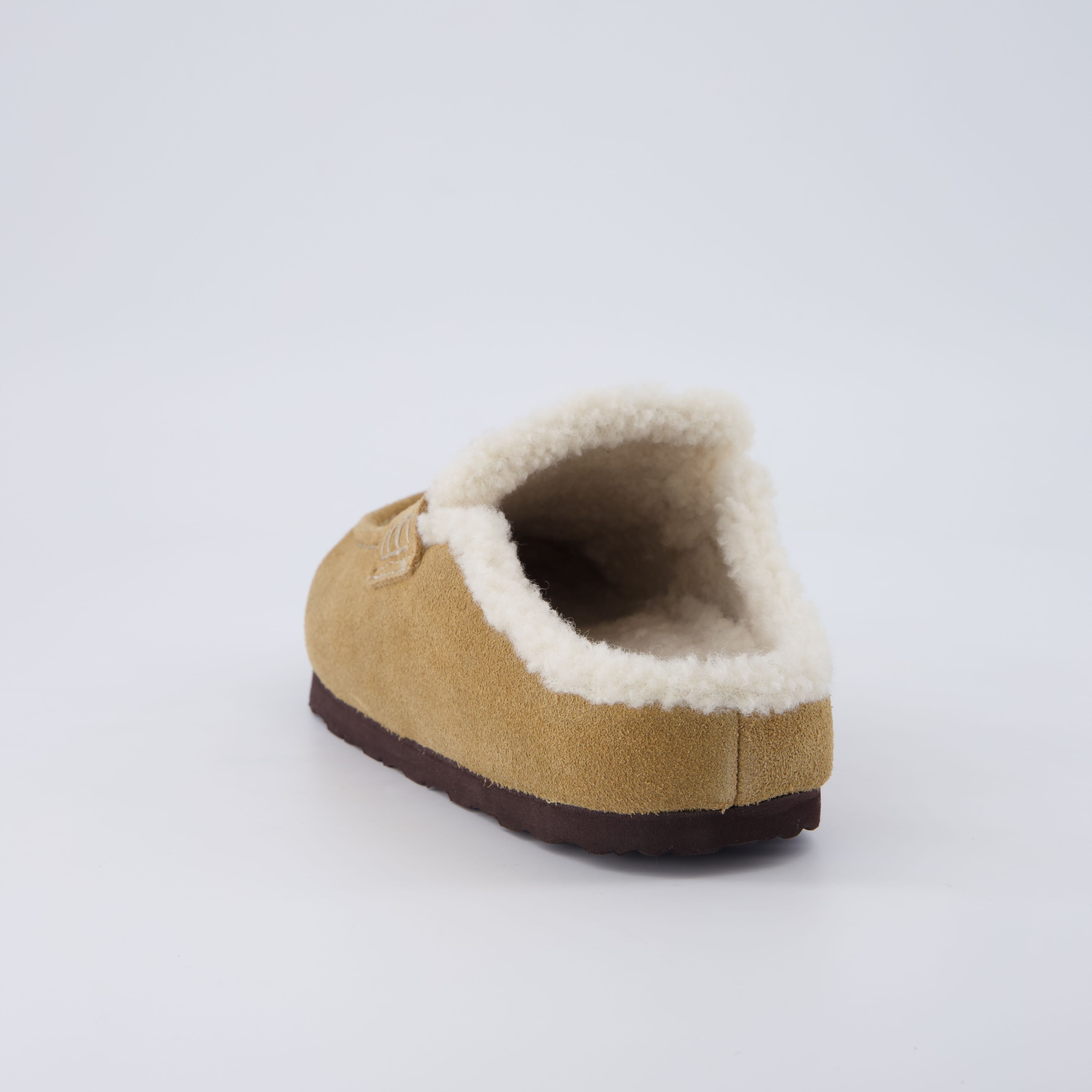 Casey Genuine Suede Moccasin Slippers Sand