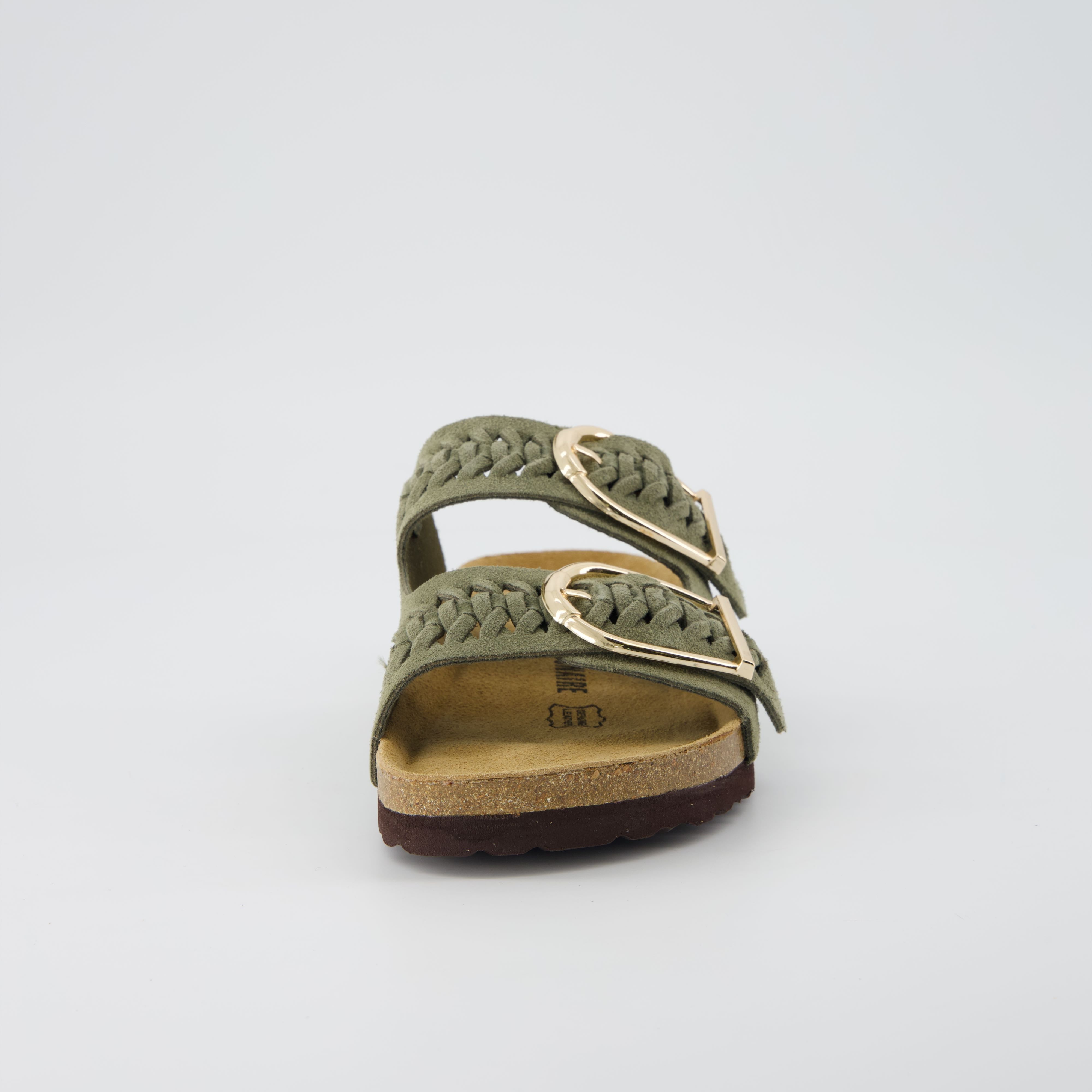 Cushionaire Cashew Slip On Women's Suede Cork Sandals - Braided