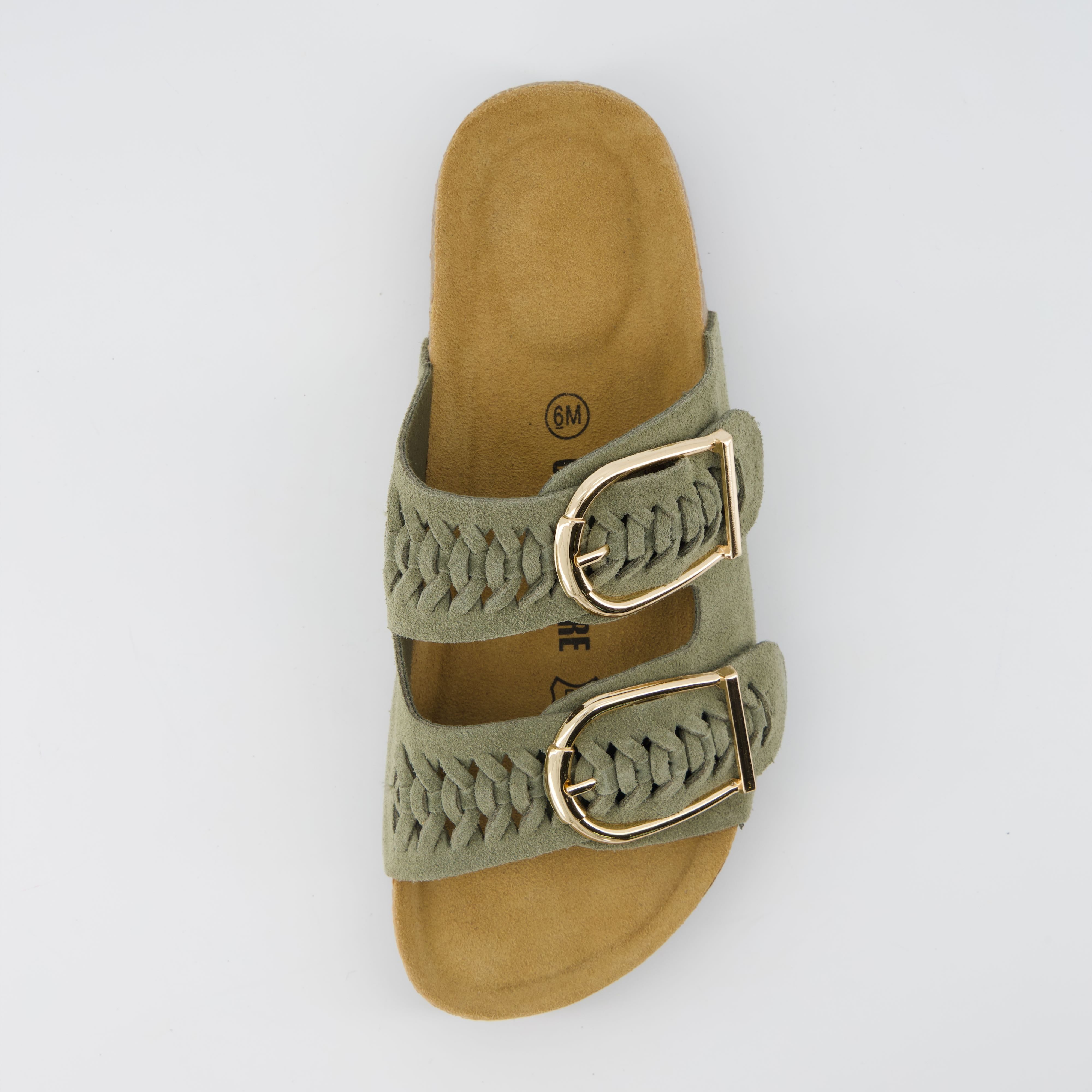 Cashew Cork Sandal Olive