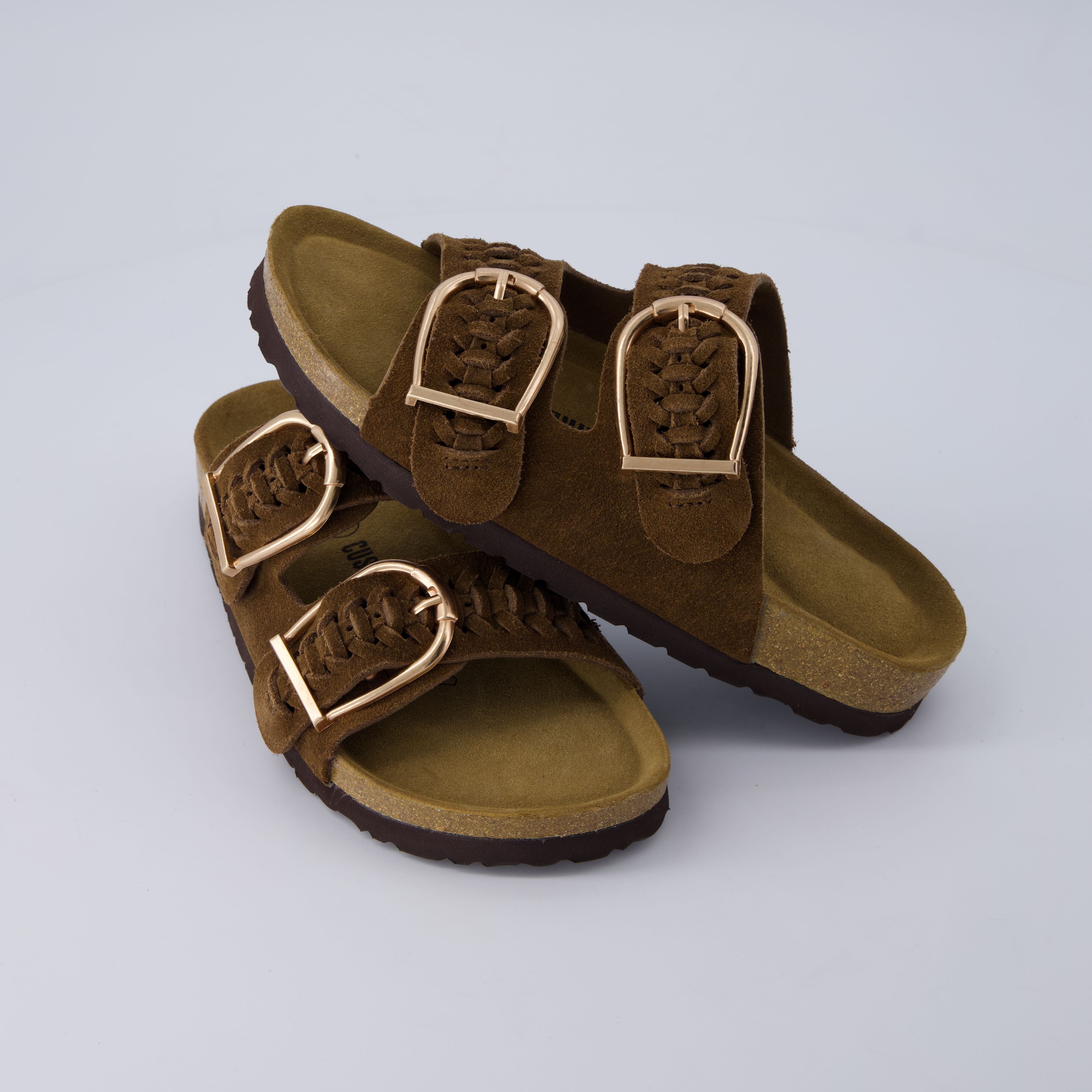 Cashew Cork Sandal Black
