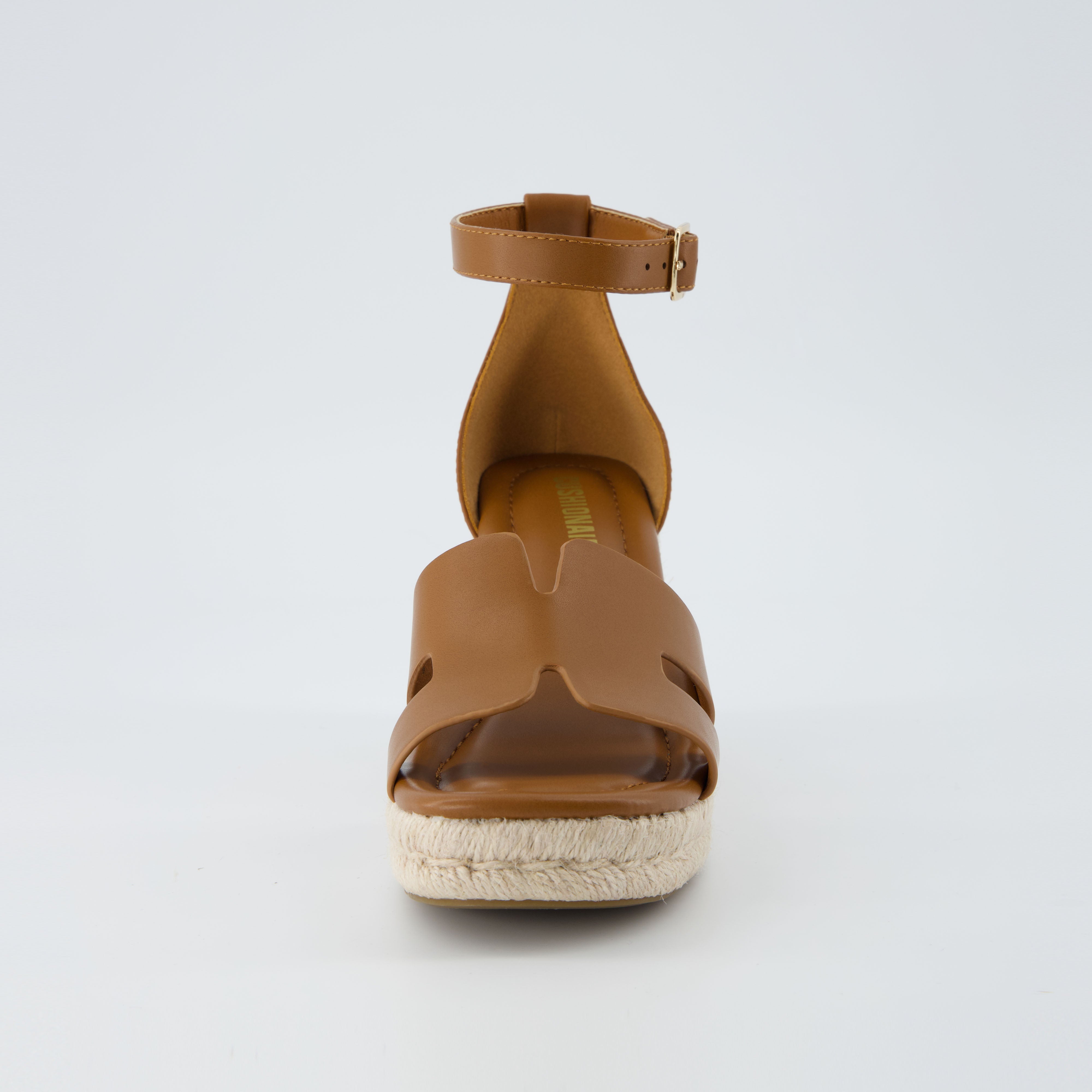 CUSHIONAIRE Sandali Con Zeppa Espadrillas Melissa - Donna, Marrone Chiaro, Taglia 38, Cinturino Regolabile