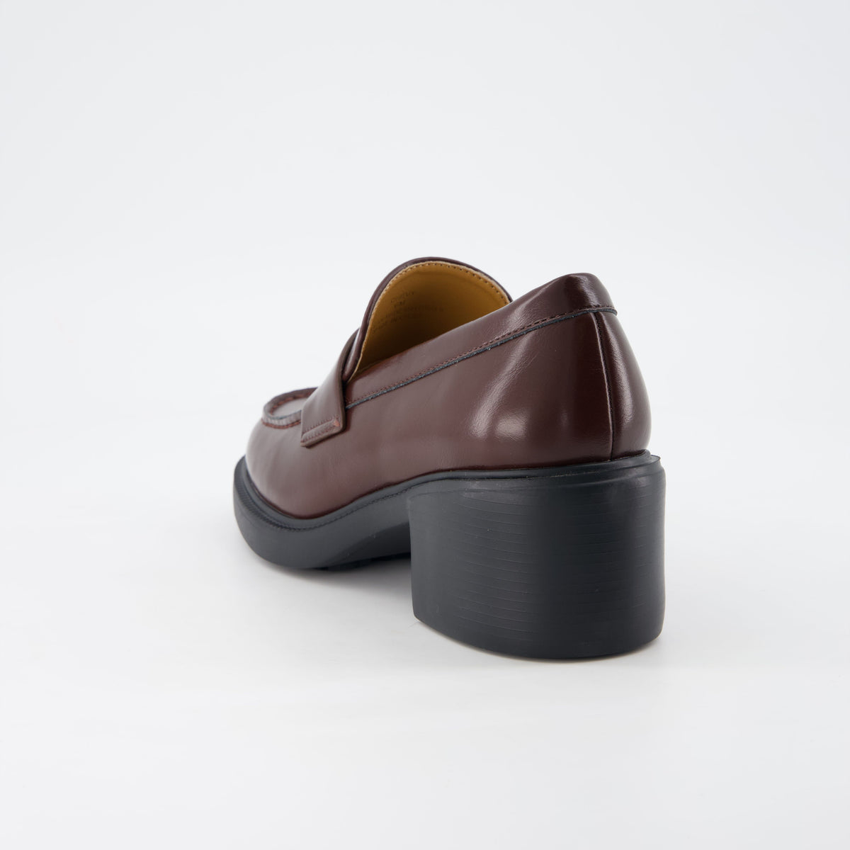 Chevy Chunky Heeled Womens Loafers Chocolate Croco