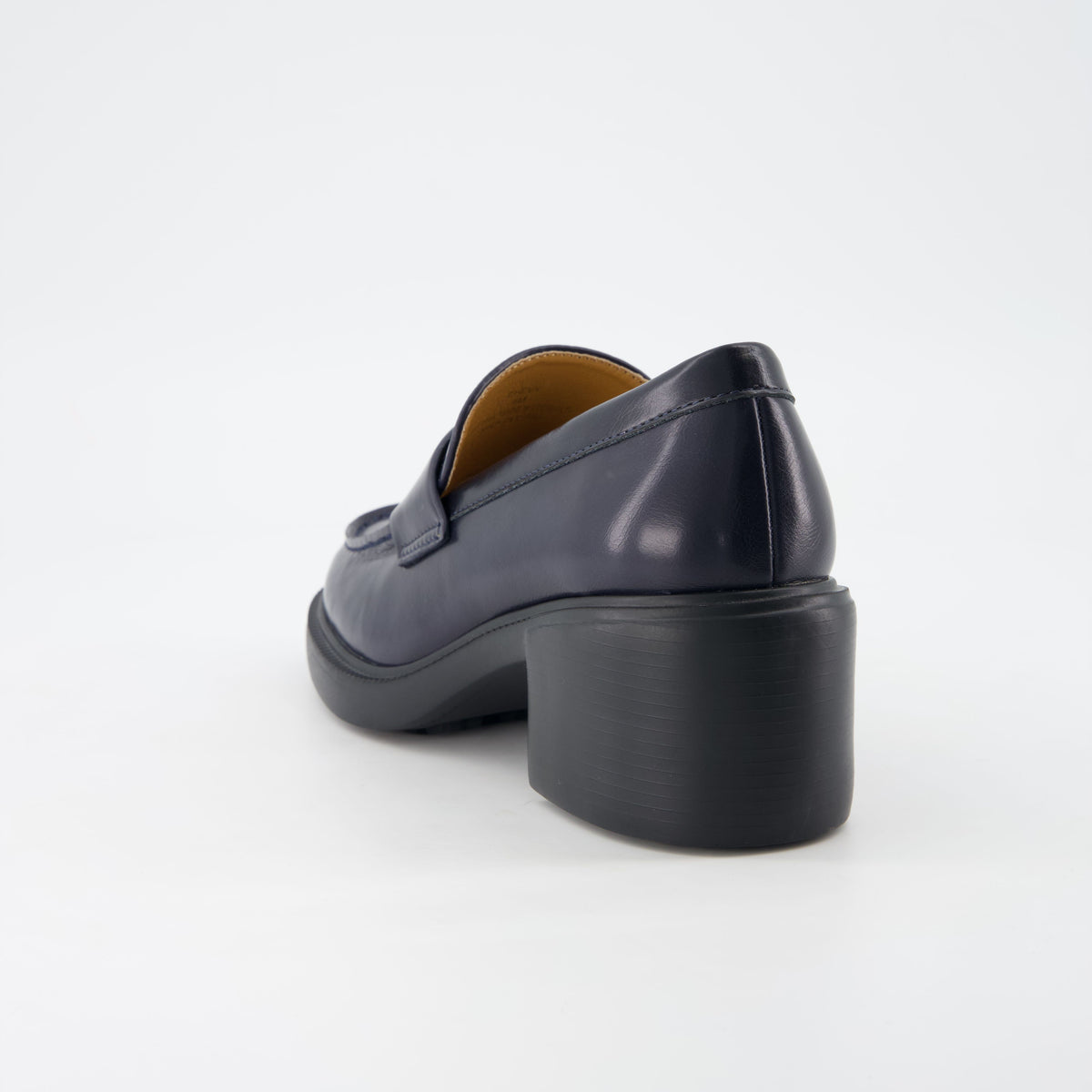 Chevy Chunky Heeled Womens Loafers Chocolate Croco