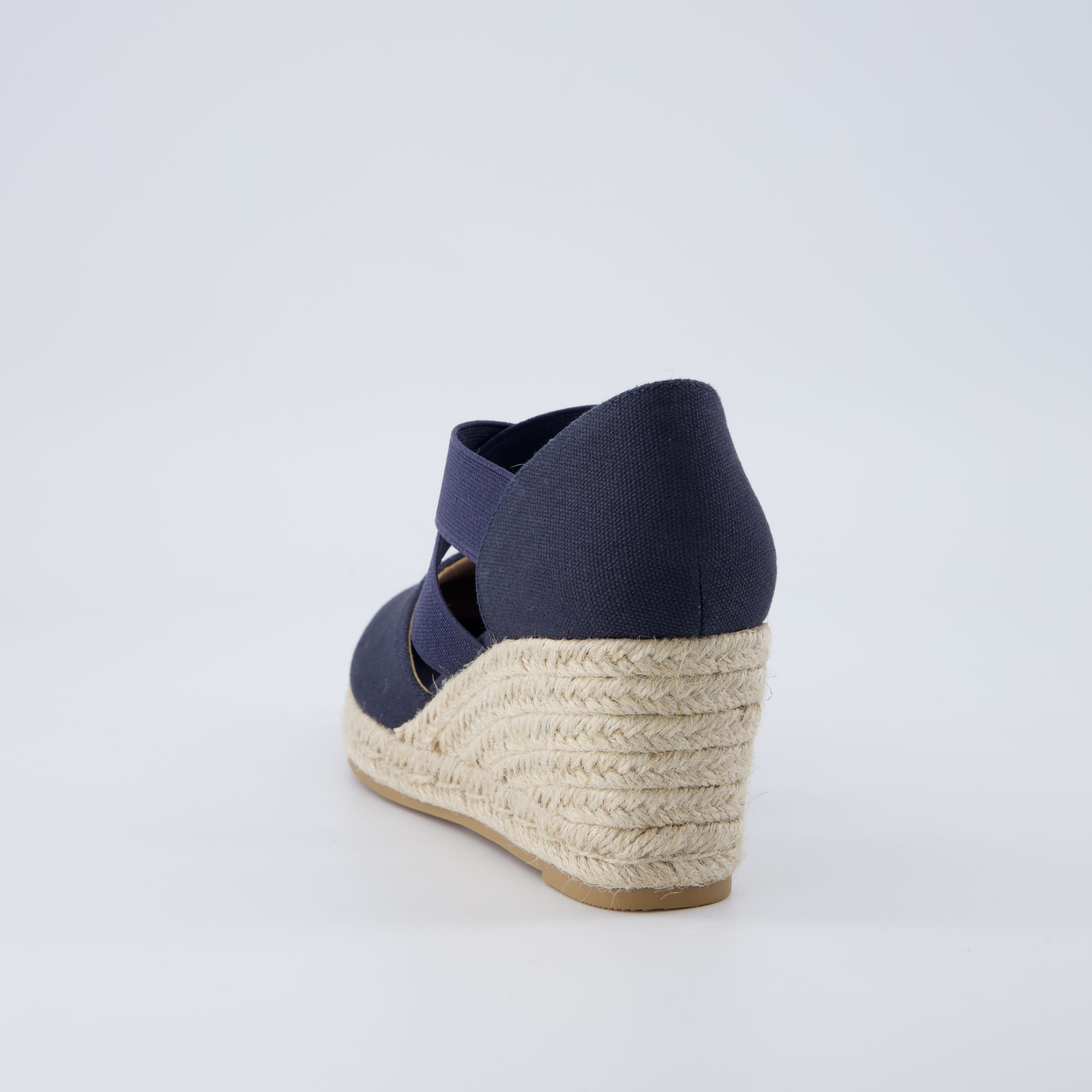 Chica Espadrille Wedge Sandals Navy