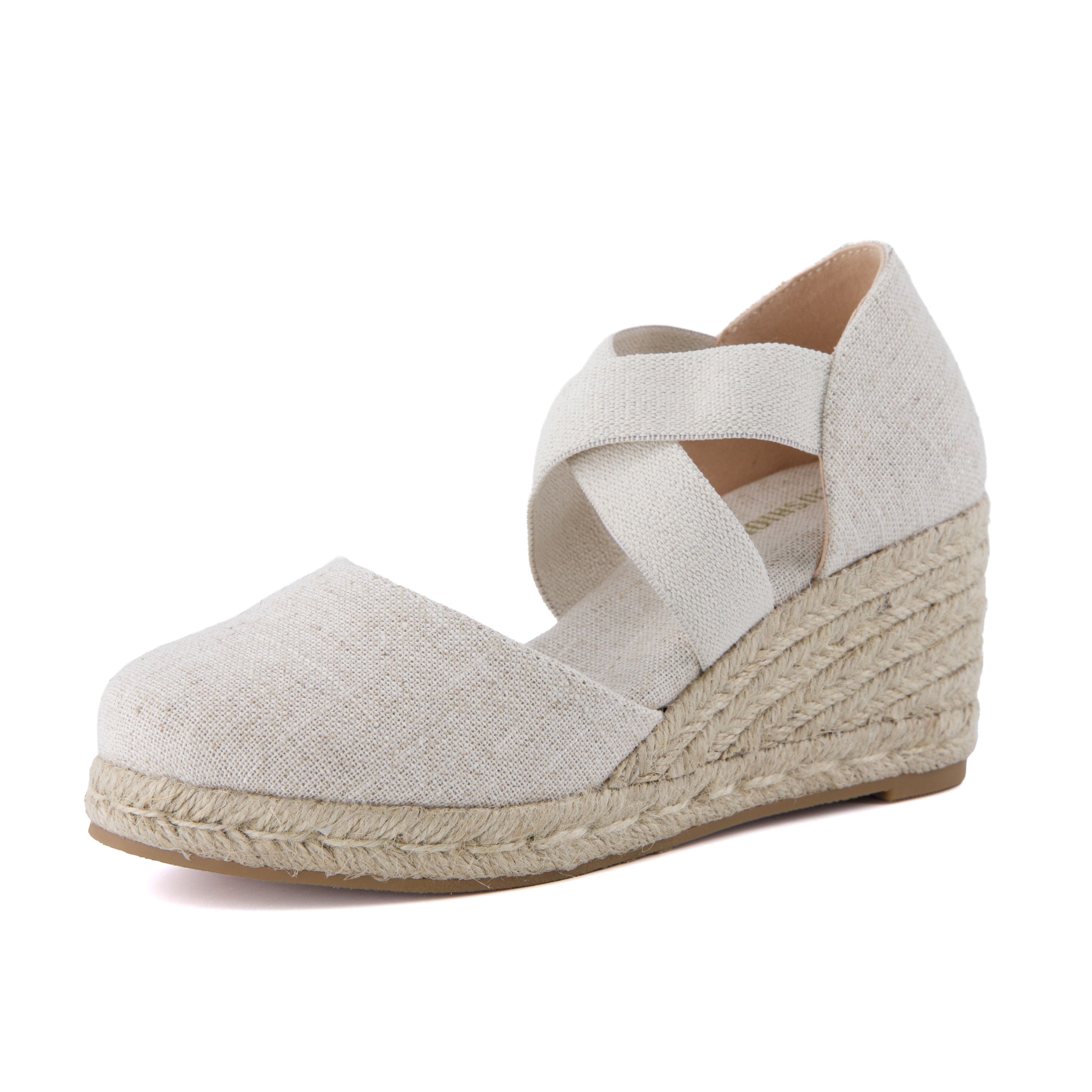 Chica Espadrille Wedge Sandals Beige