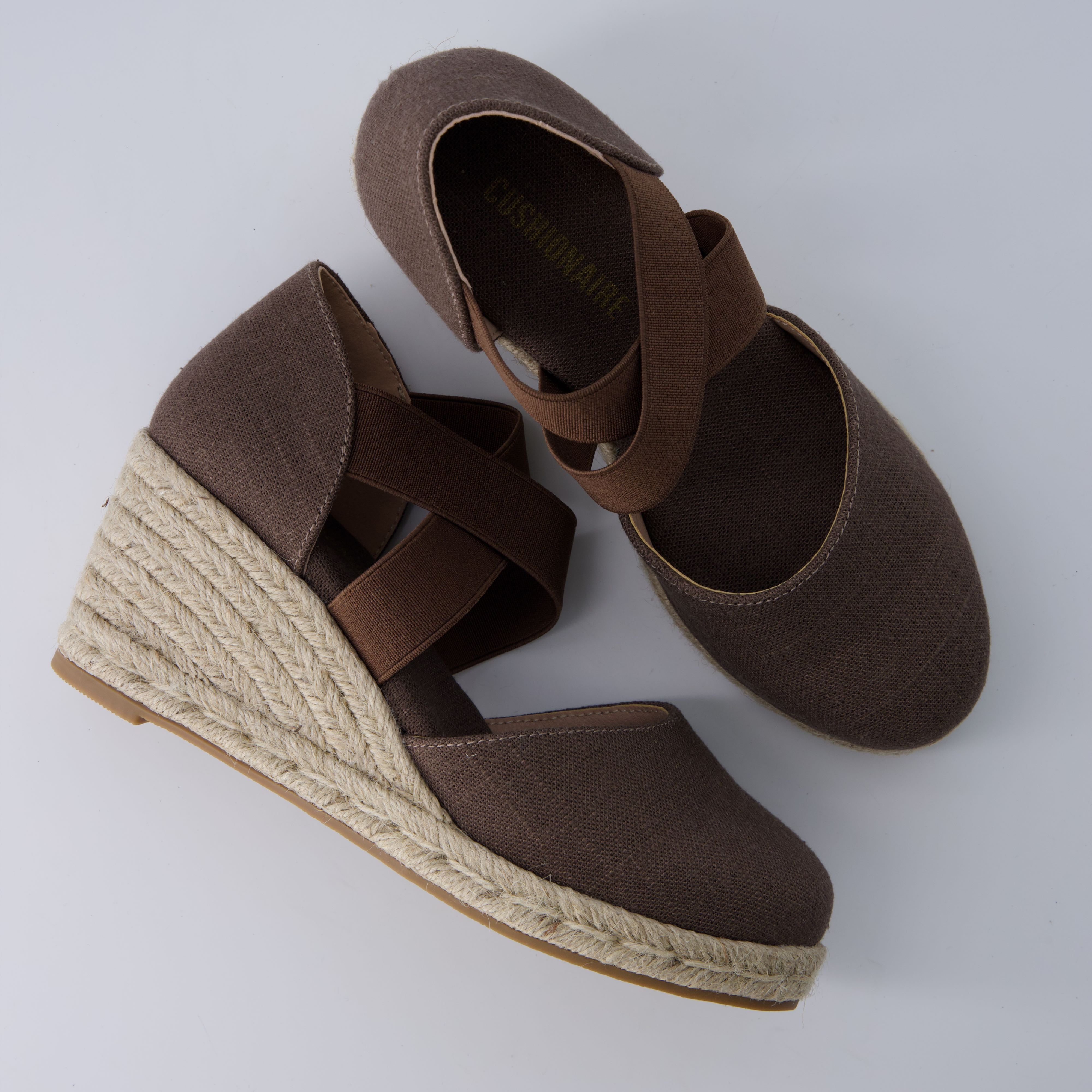 Chica Espadrille Wedge Sandals Chocolate