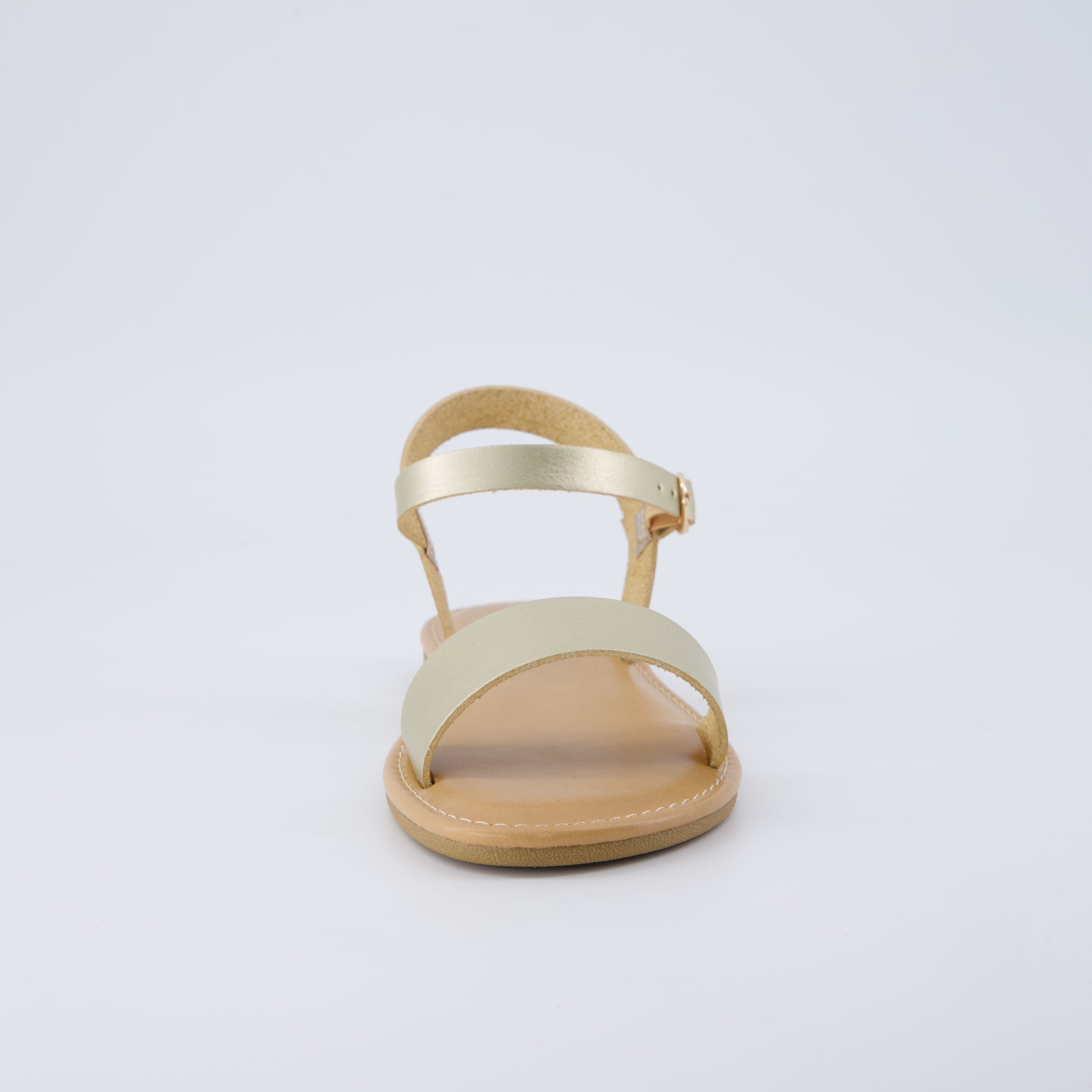 Clara Casual Flat Girls Sandals Gold Metallic Medium