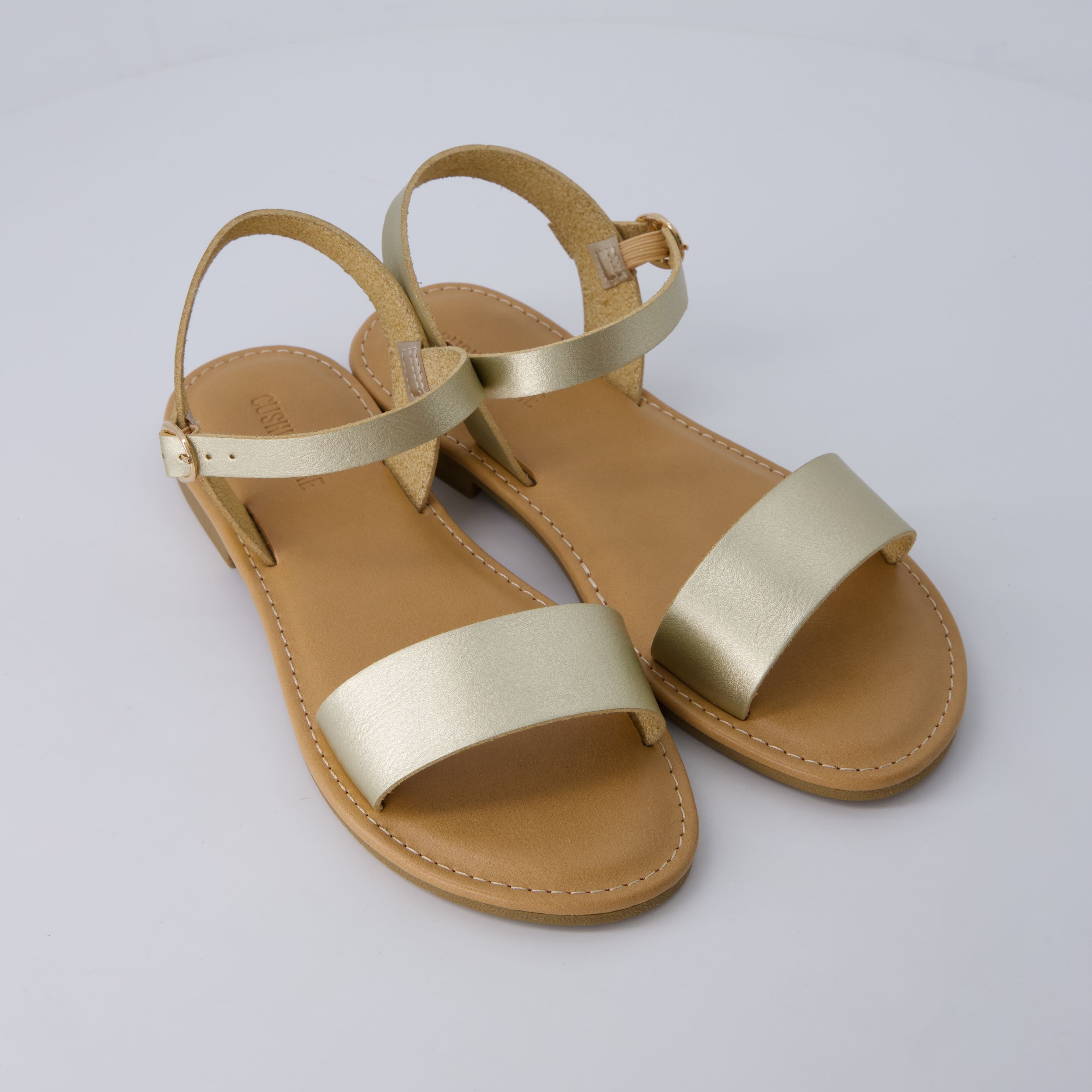 Clara Casual Flat Girls Sandals Gold Metallic Medium