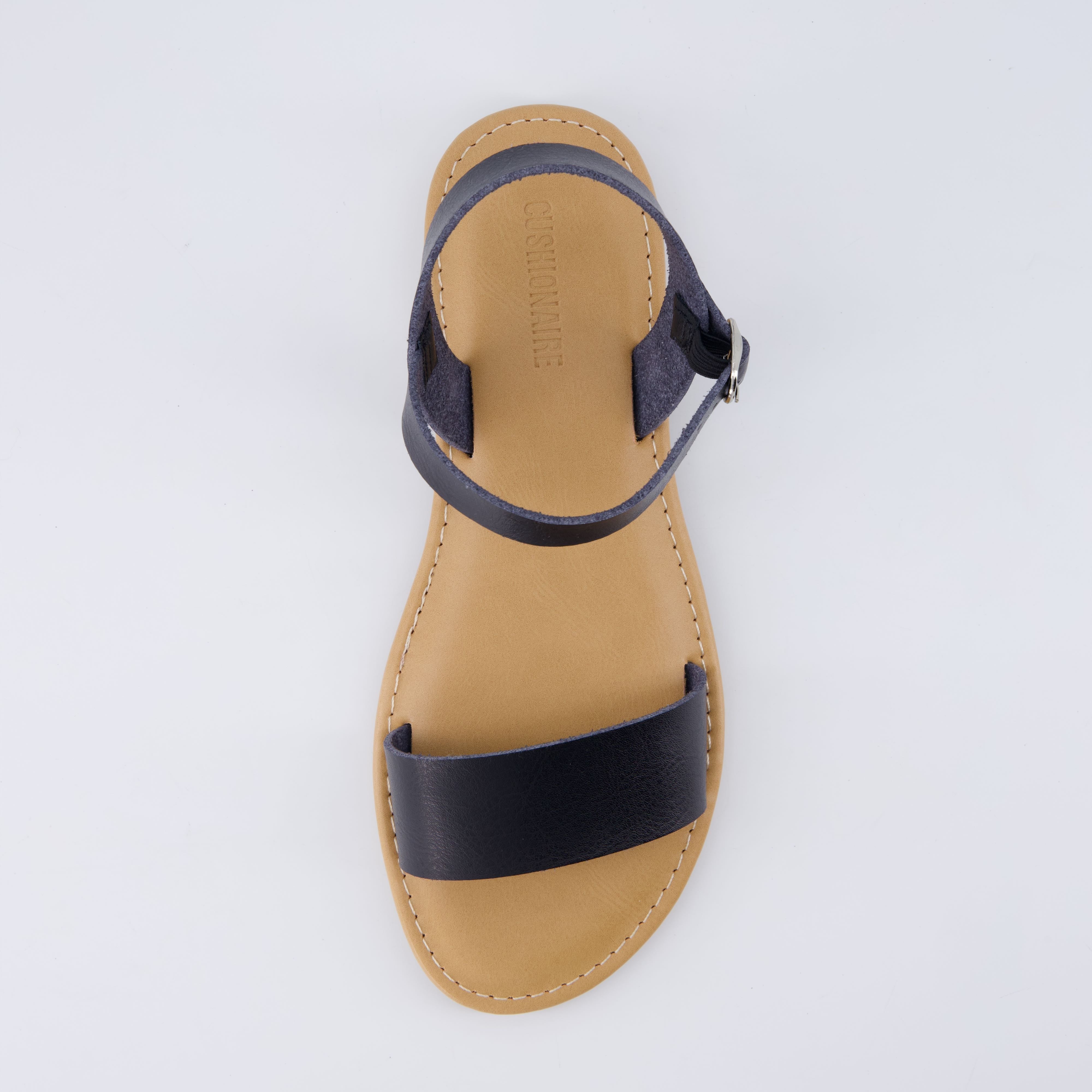 Clara Casual Flat Girls Sandals Black Smooth Medium