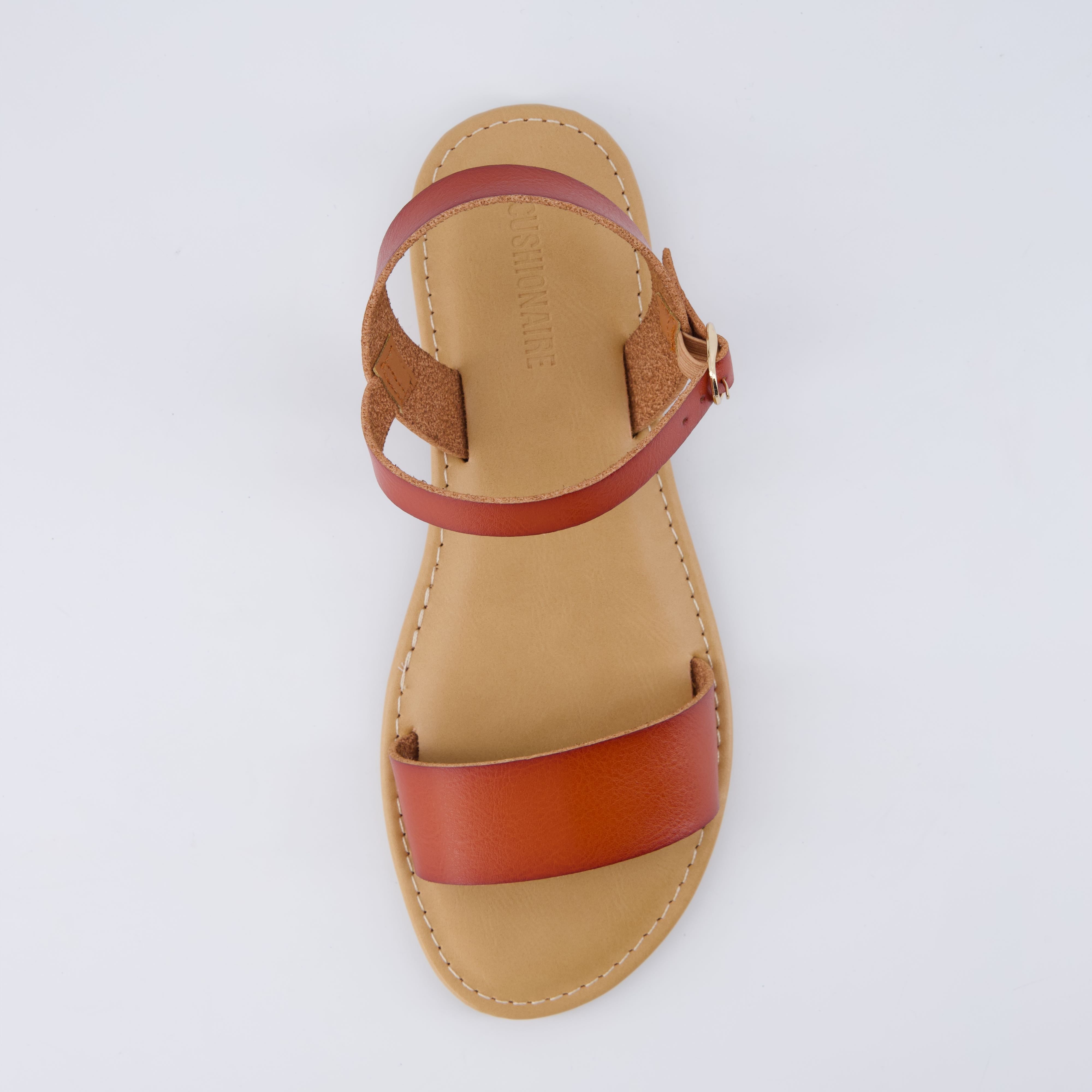 Clara Casual Flat Girls Sandals Whiskey Smooth Medium