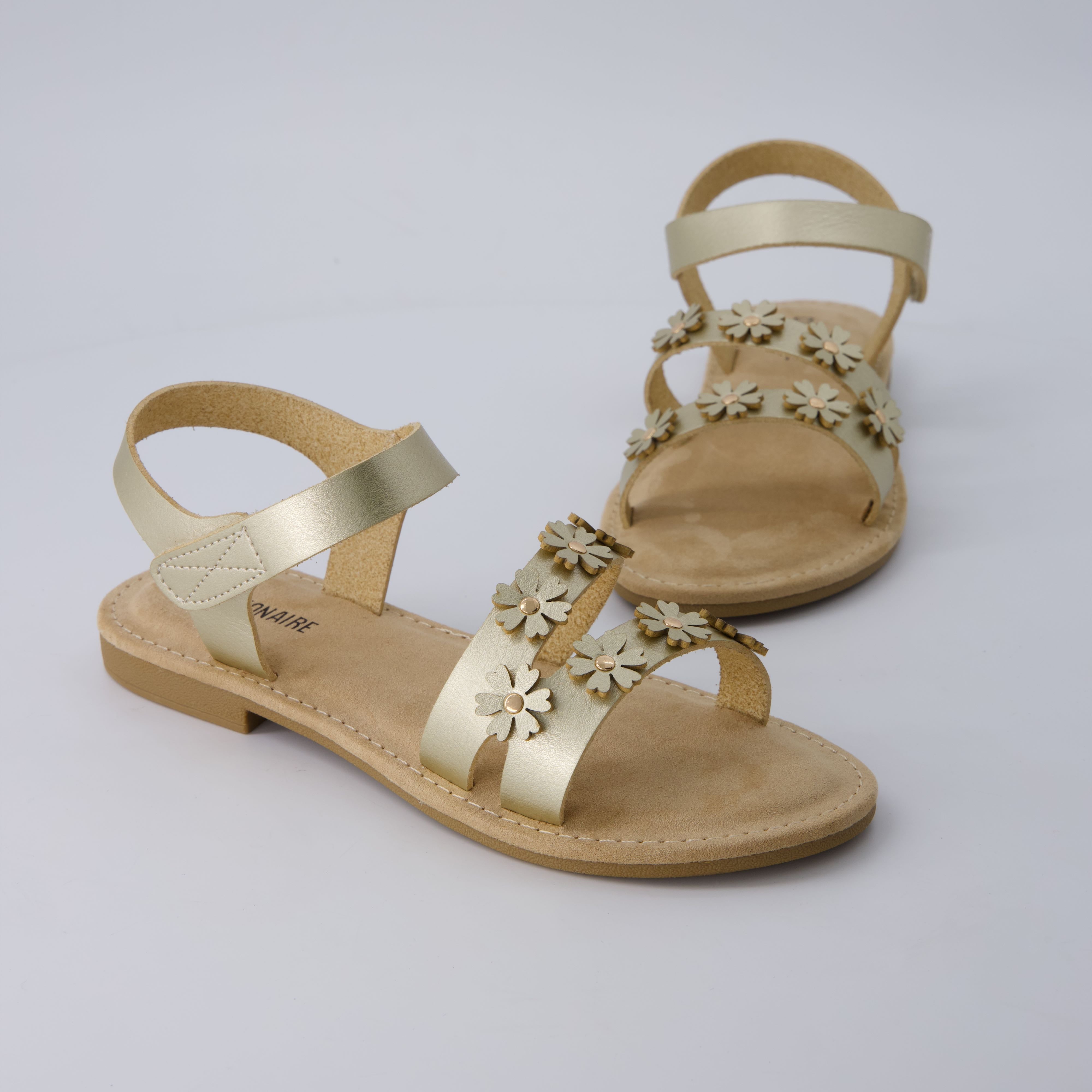Cleo Girls Sandals Gold Medium