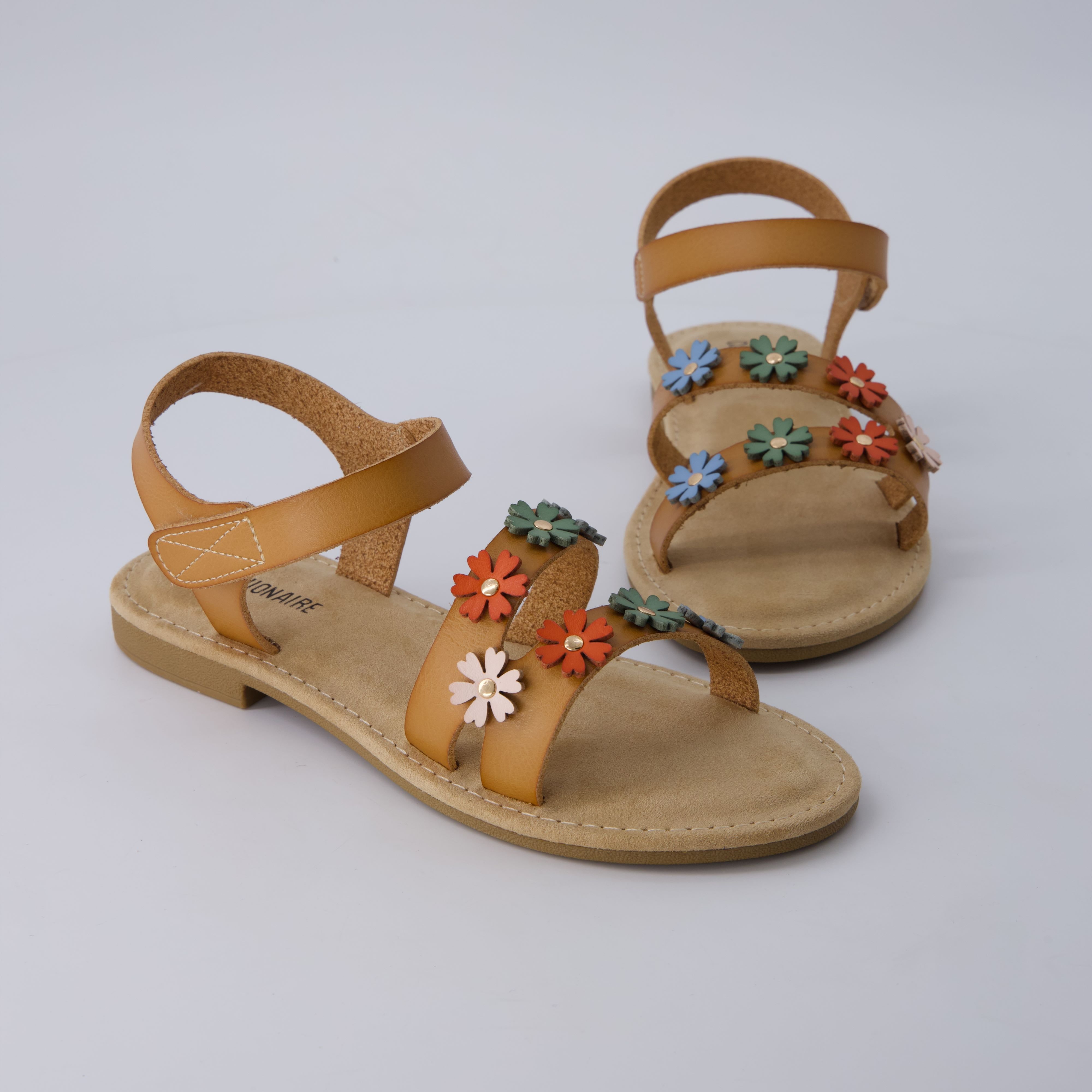 Cleo Girls Sandals Tan Medium