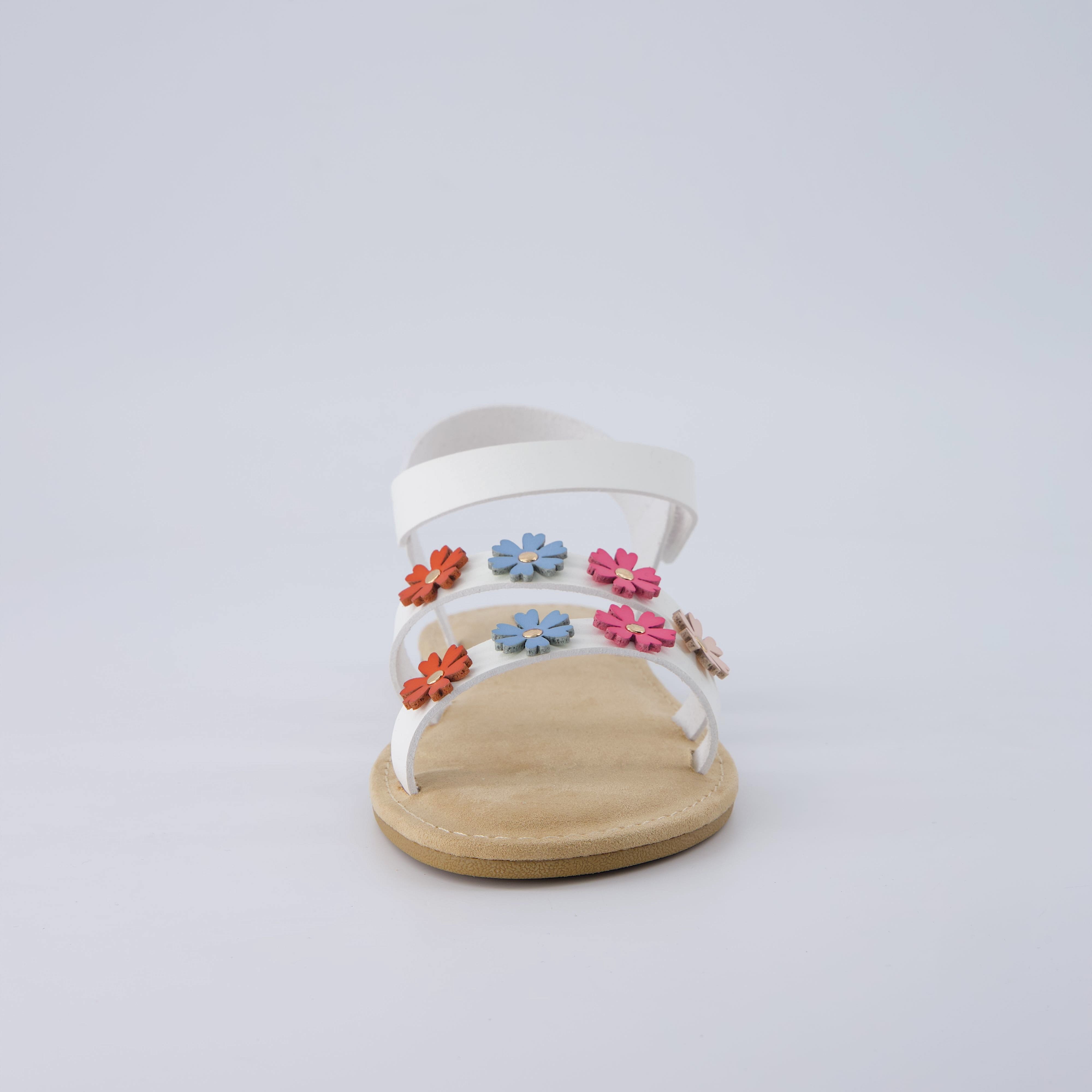 Cleo Girls Sandals White Medium