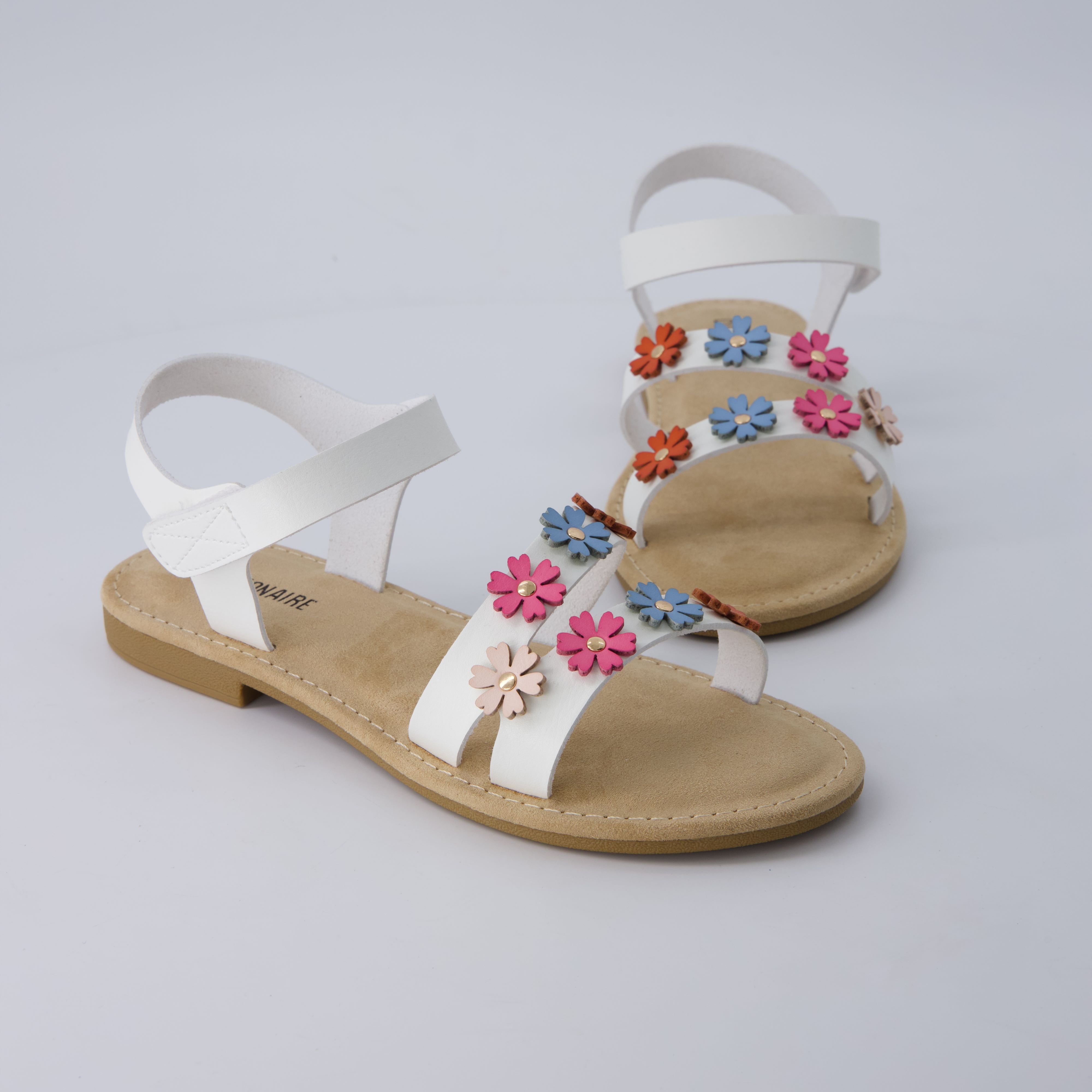 Cleo Girls Sandals White Medium