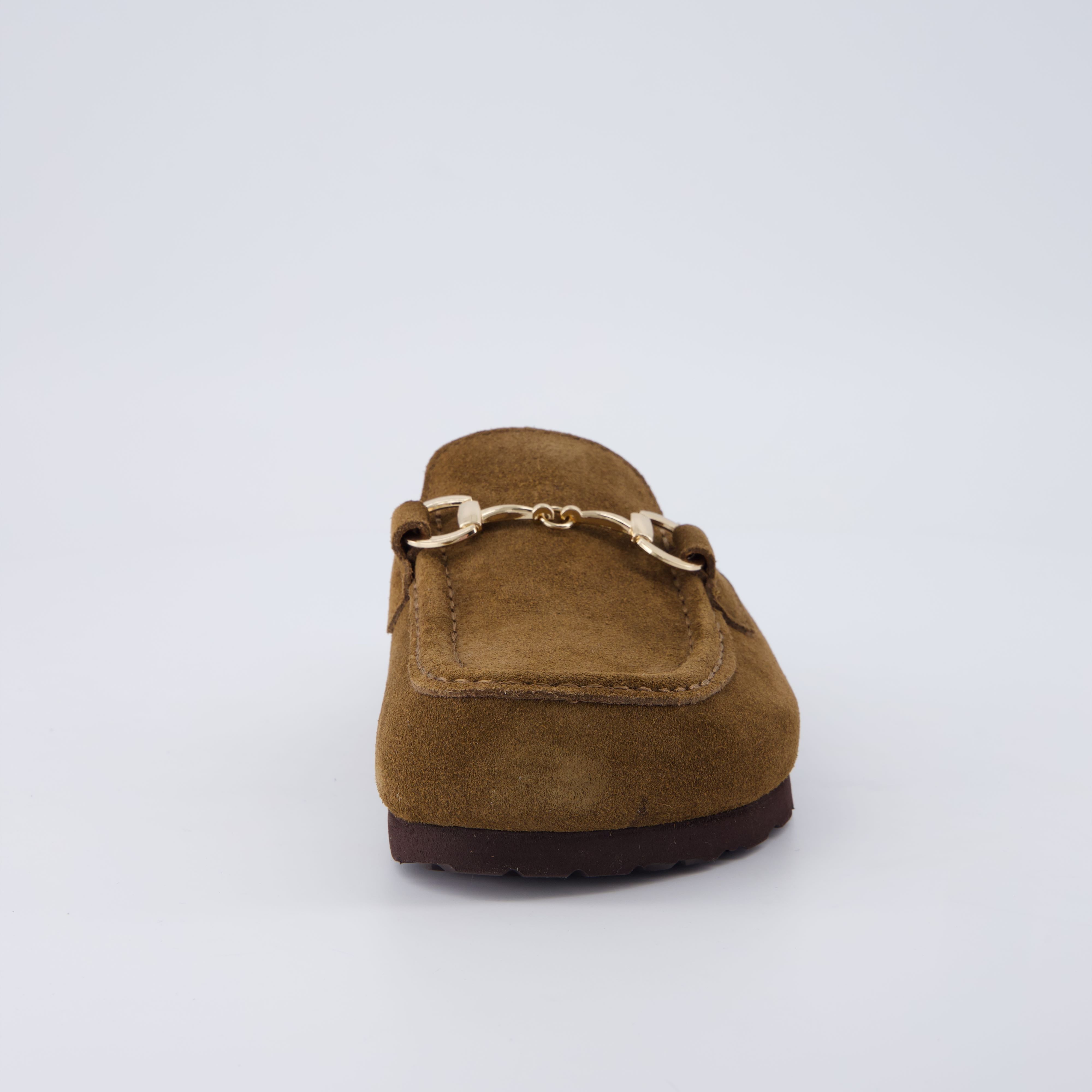 Cliff Suede Clog Mules Brown