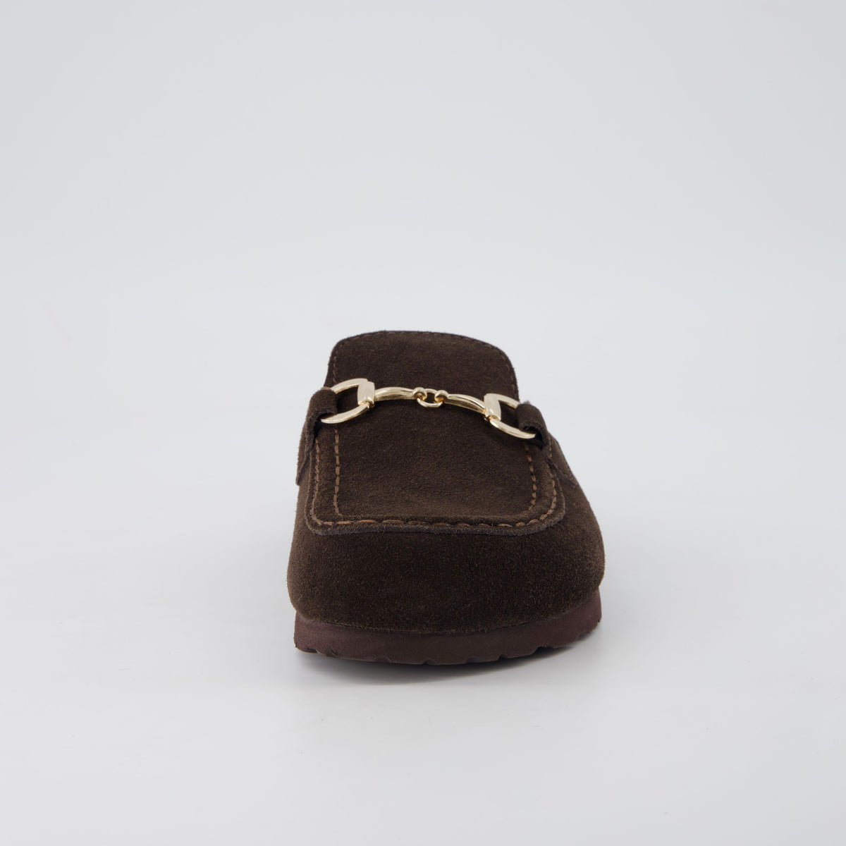 Cliff Suede Clog Mules Chocolate