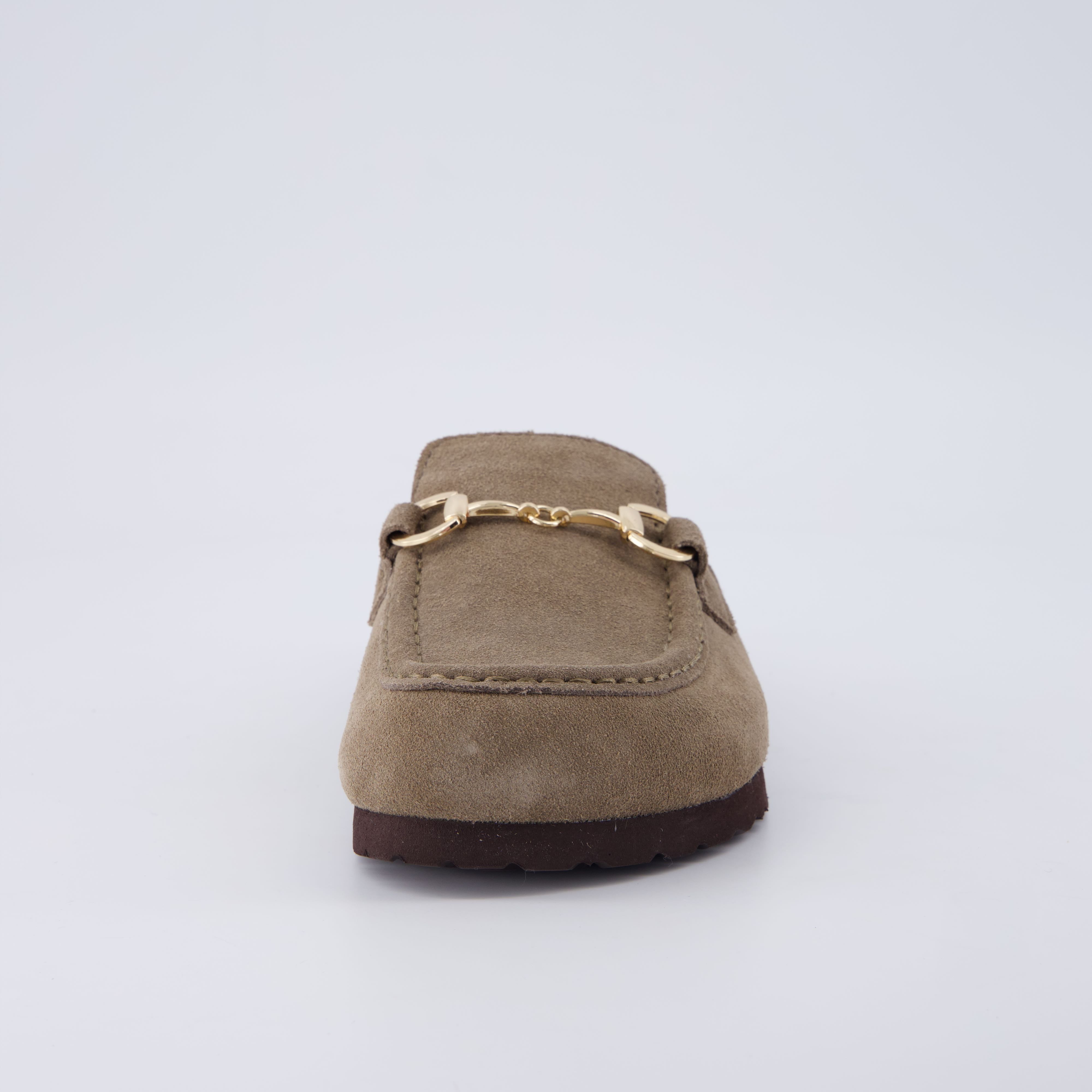 Cliff Suede Clog Mules Moss