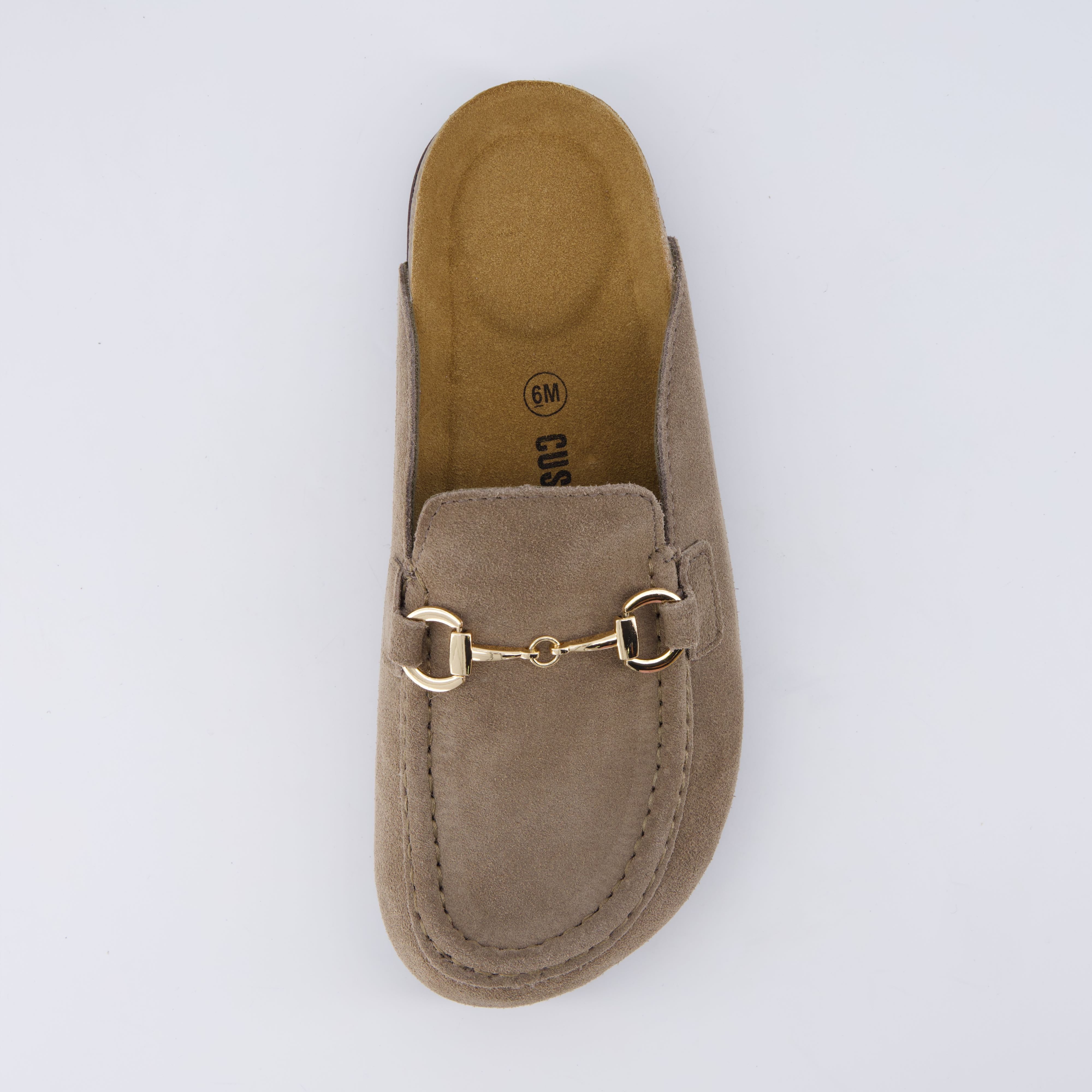 Cliff Suede Clog Mules Moss