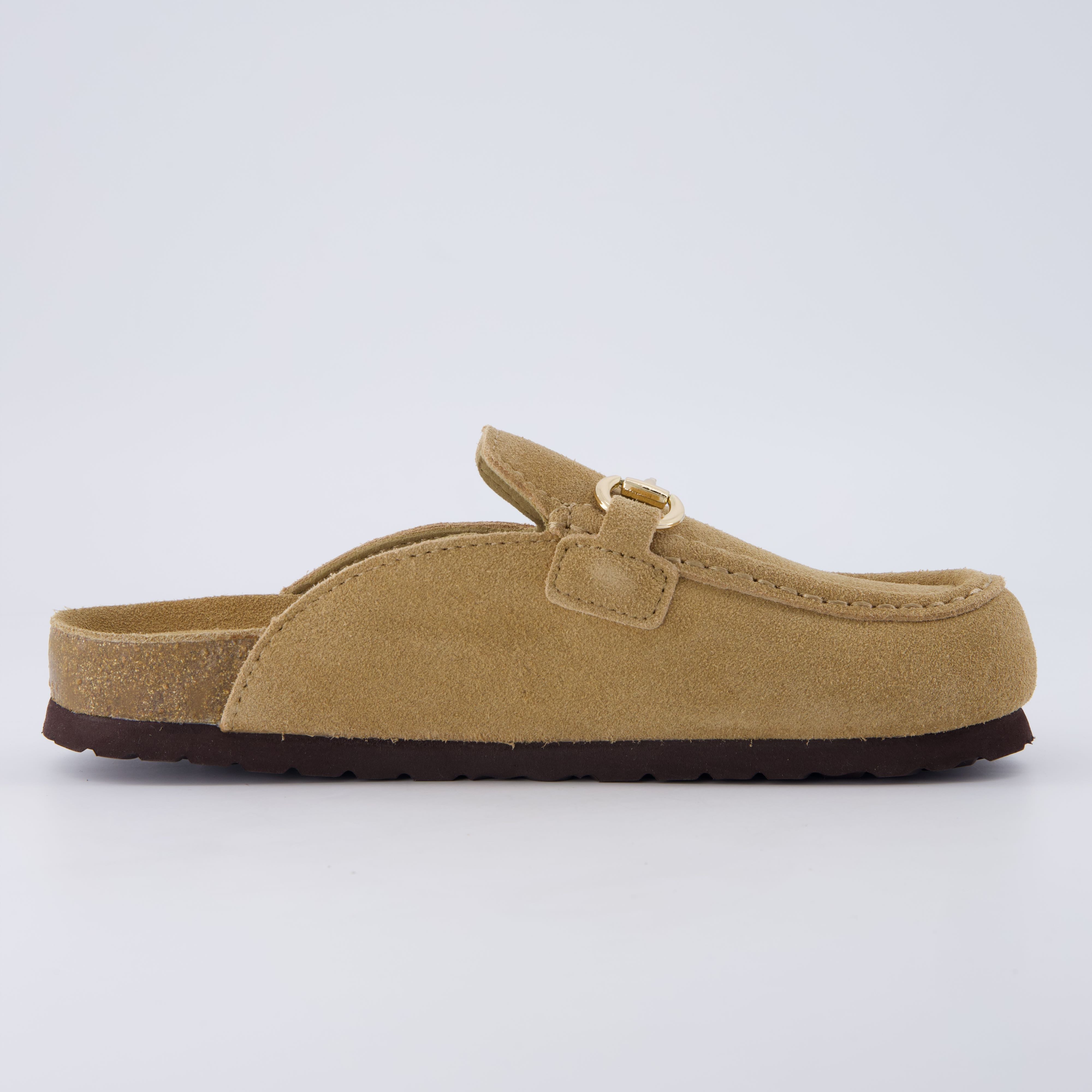Cliff Suede Clog Mules Sand