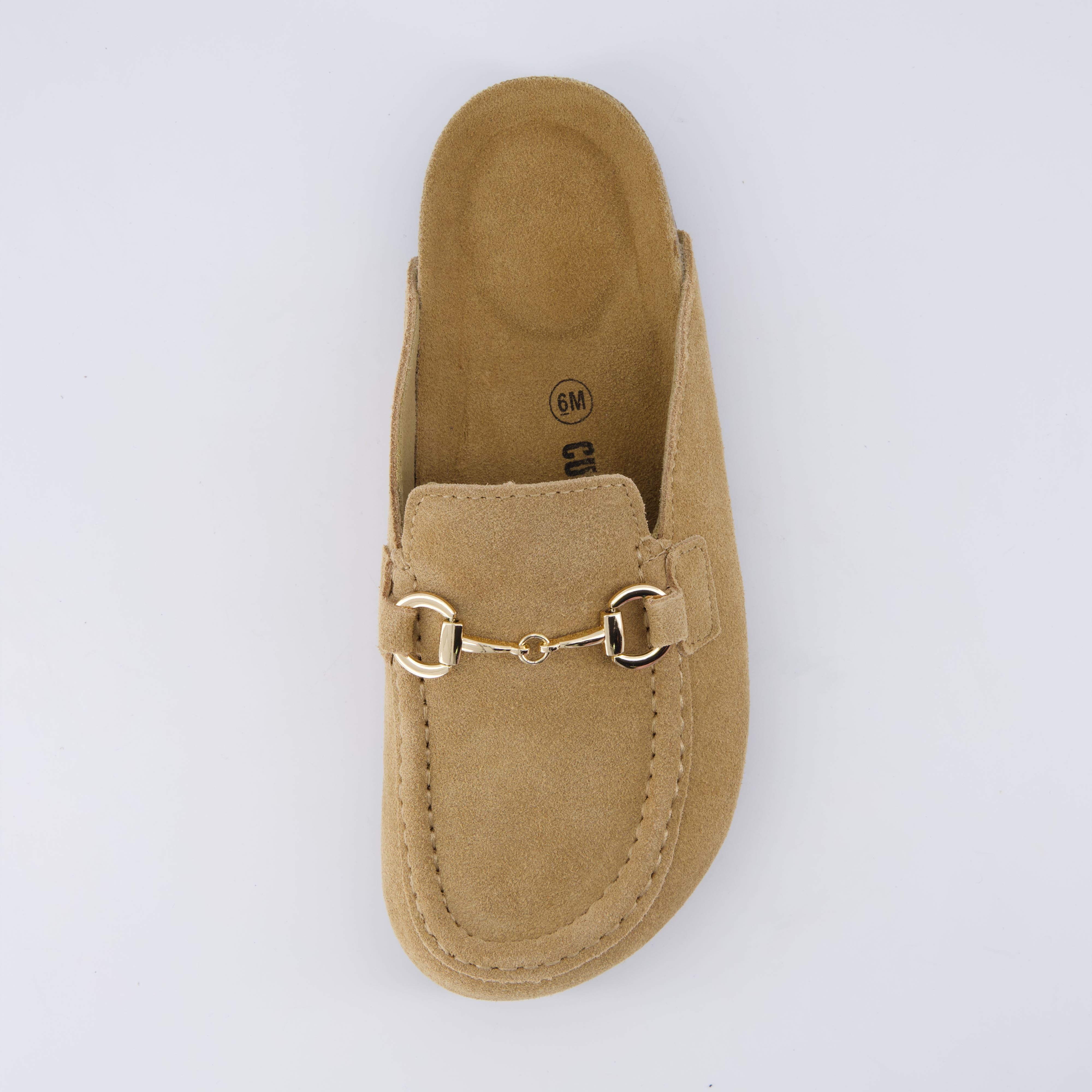 Cliff Suede Clog Mules Sand