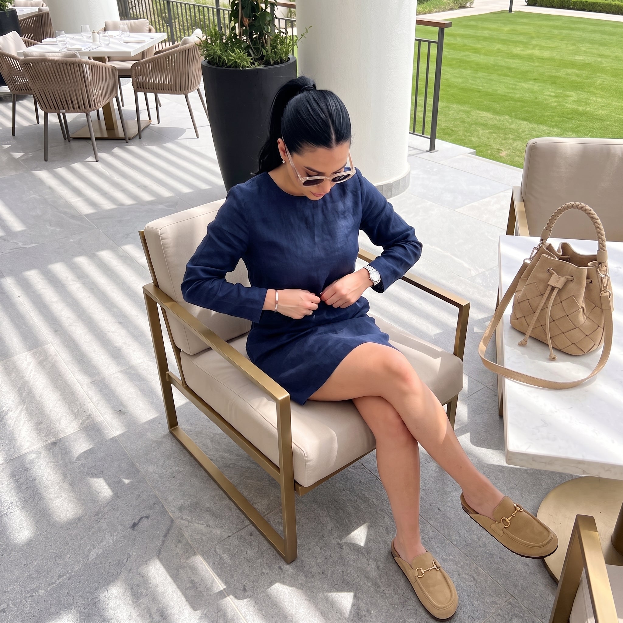 Cliff Suede Clog Mules Sand