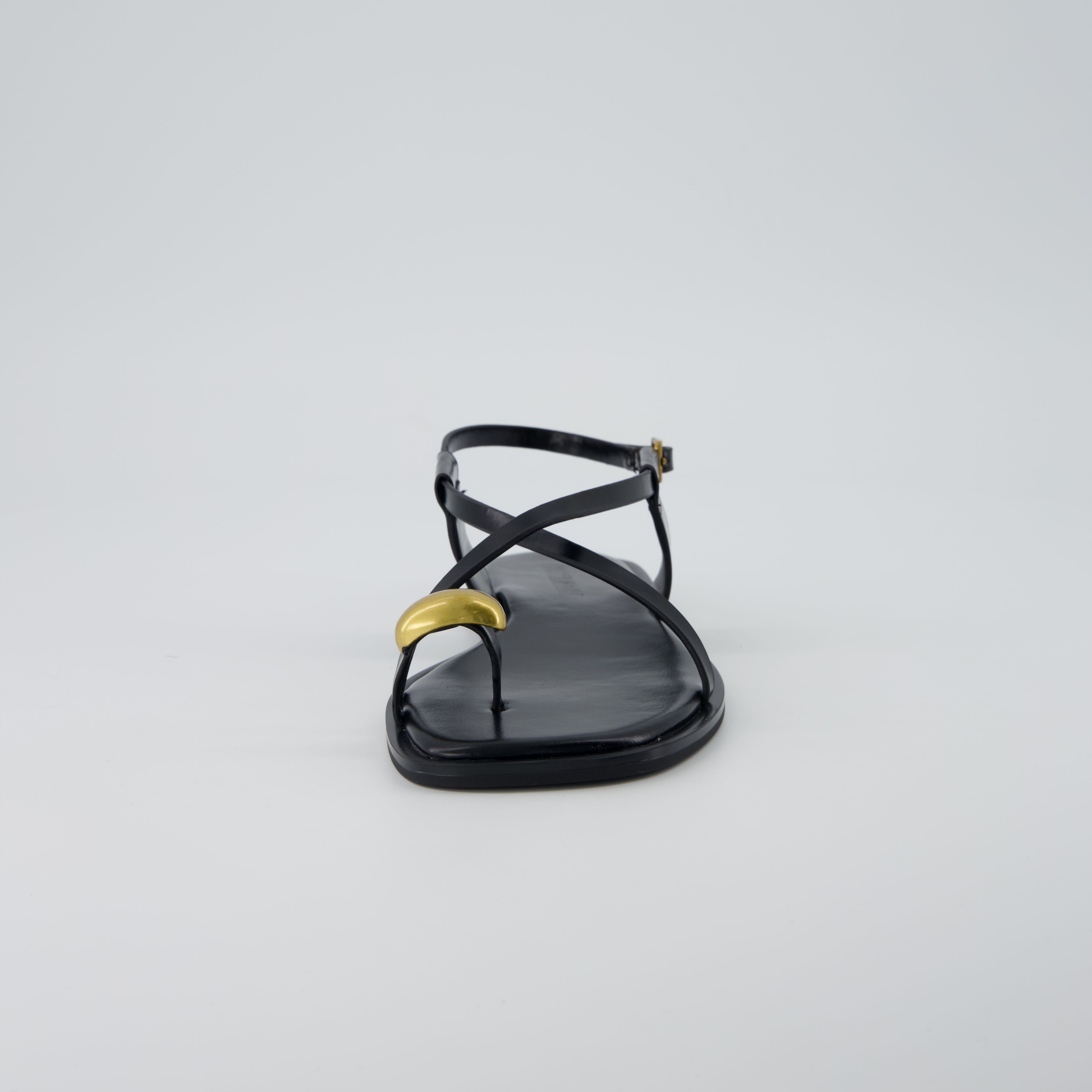 Corfu Flat Sandals BLACK