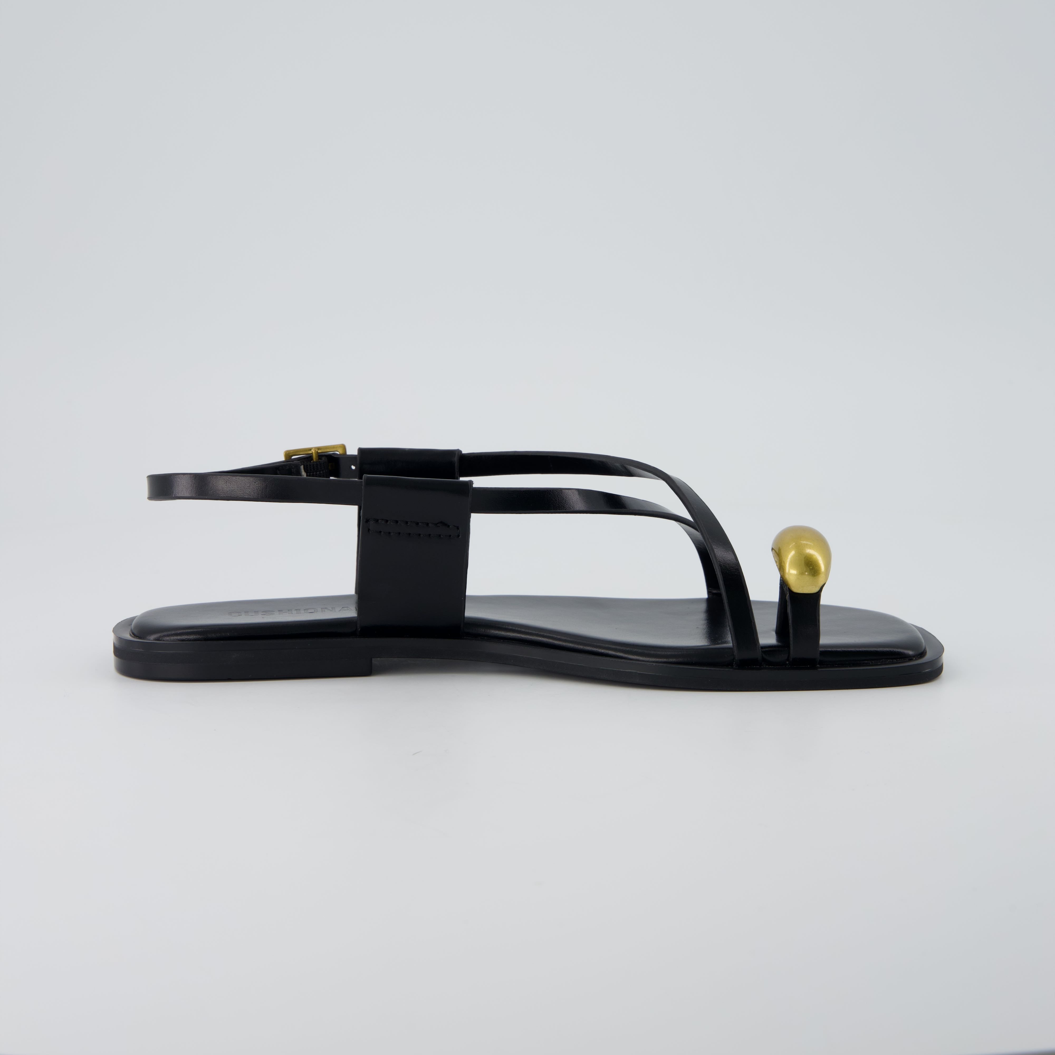 Corfu Flat Sandals BLACK