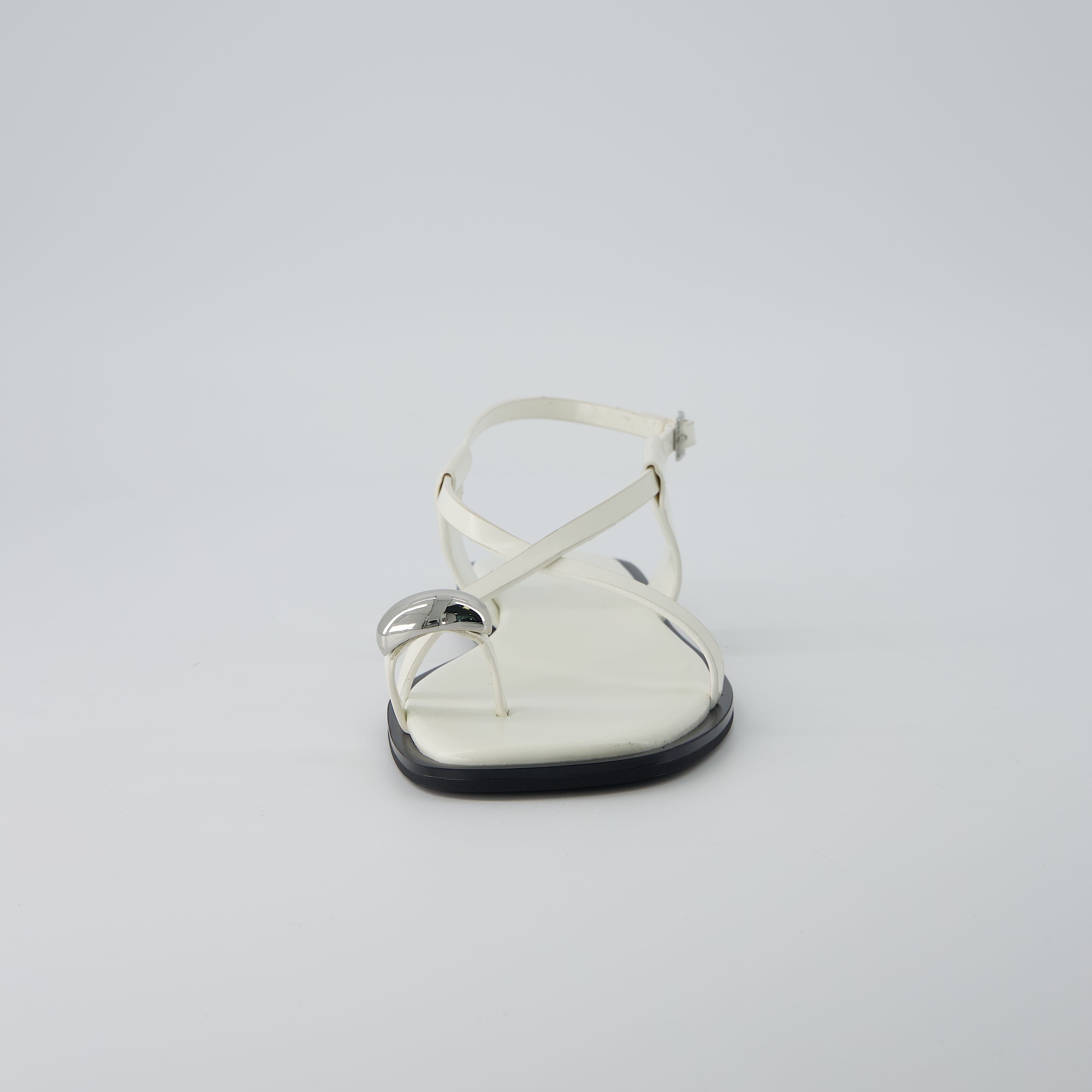 Corfu Flat Sandals WHITE