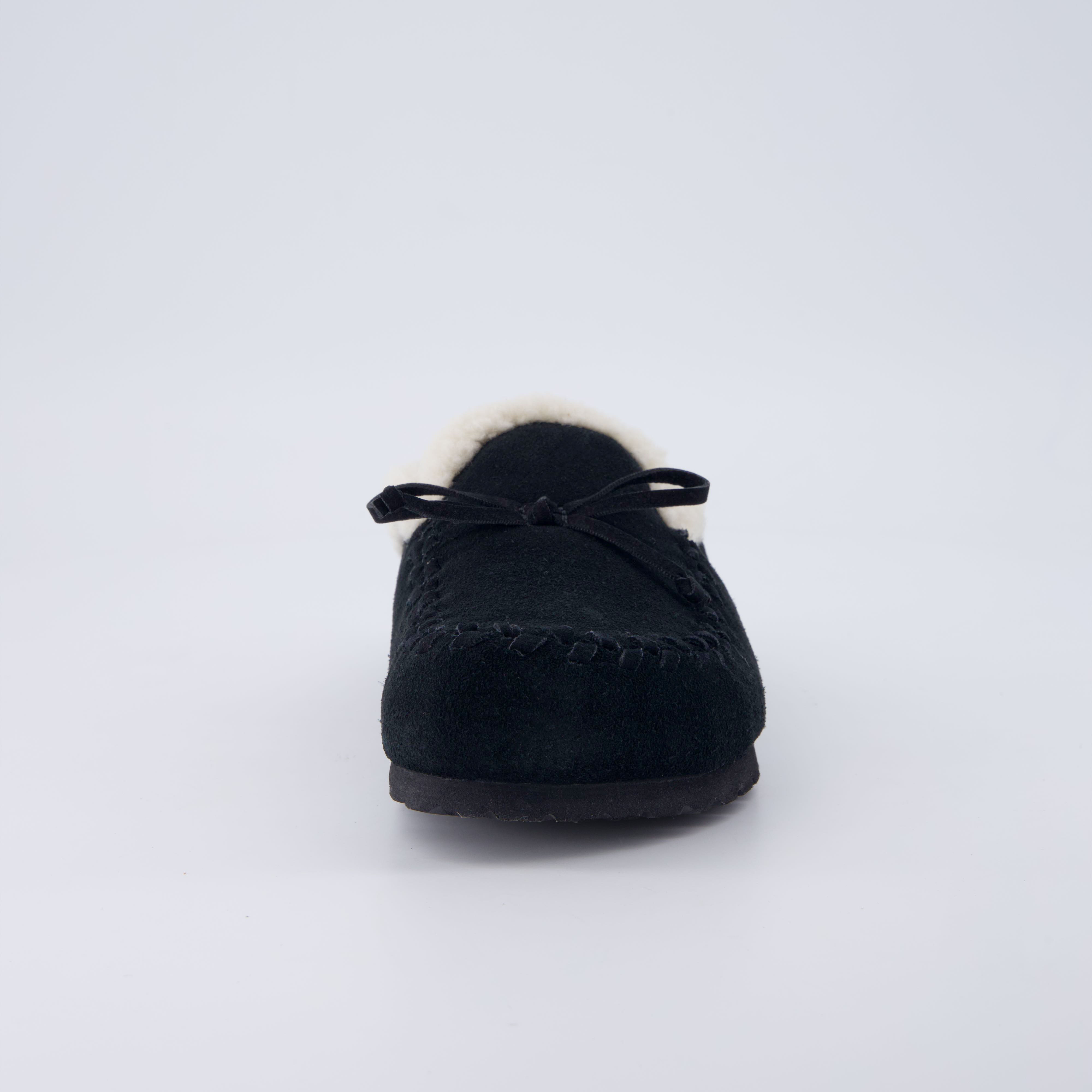 Creek Genuine Suede Slippers Black