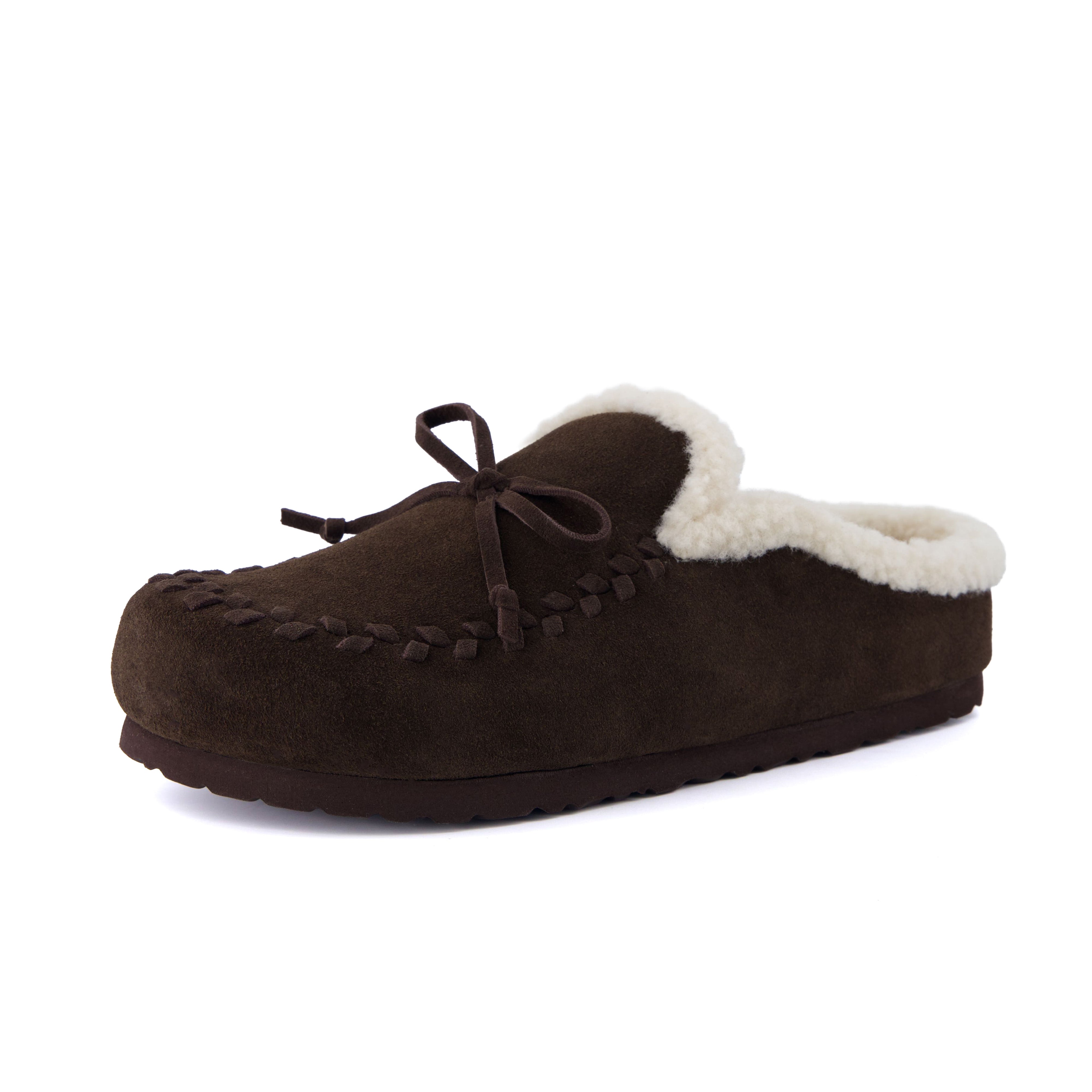 Creek Genuine Suede Slippers Chocolate