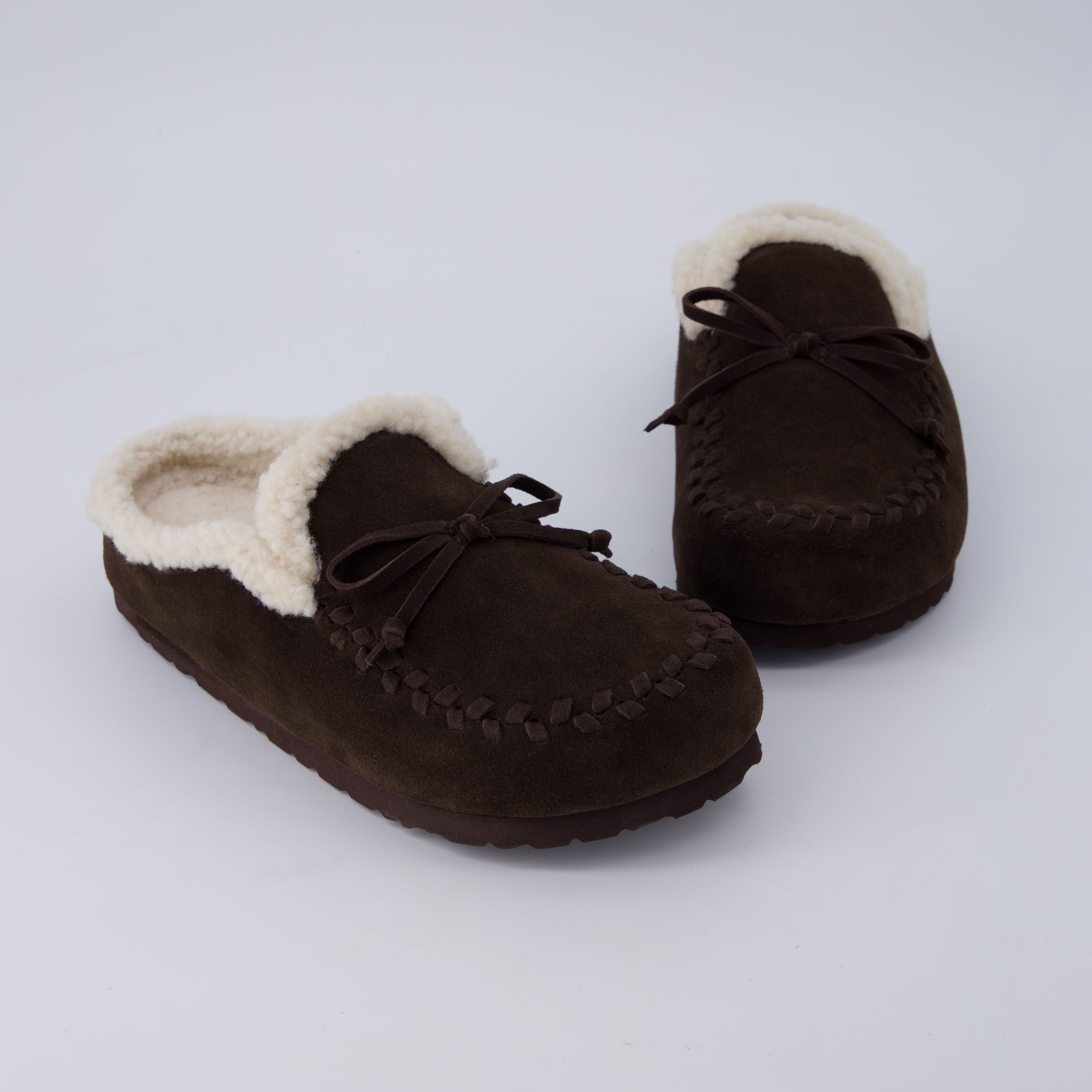 Creek Genuine Suede Slippers Chocolate