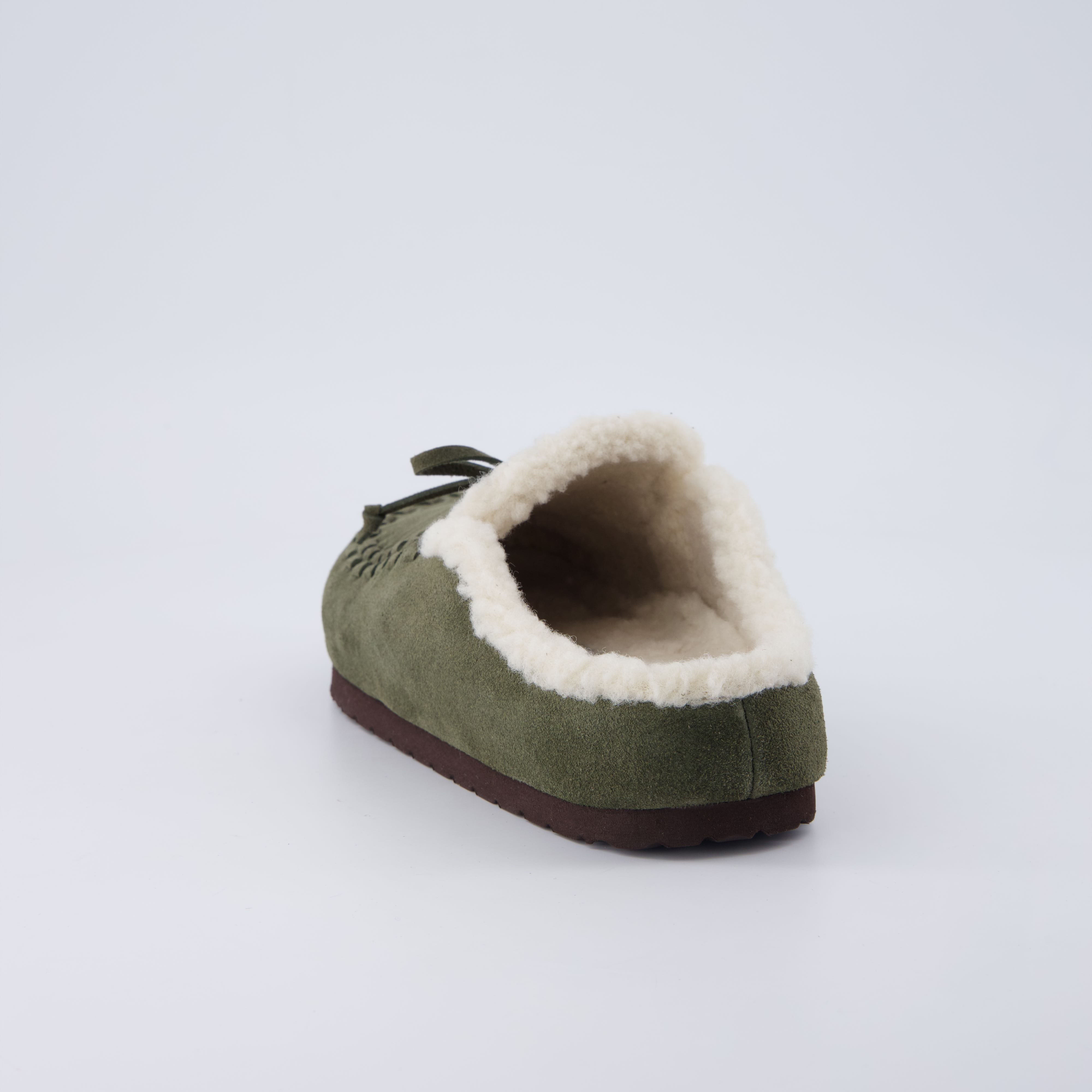 Creek Genuine Suede Slippers Khaki